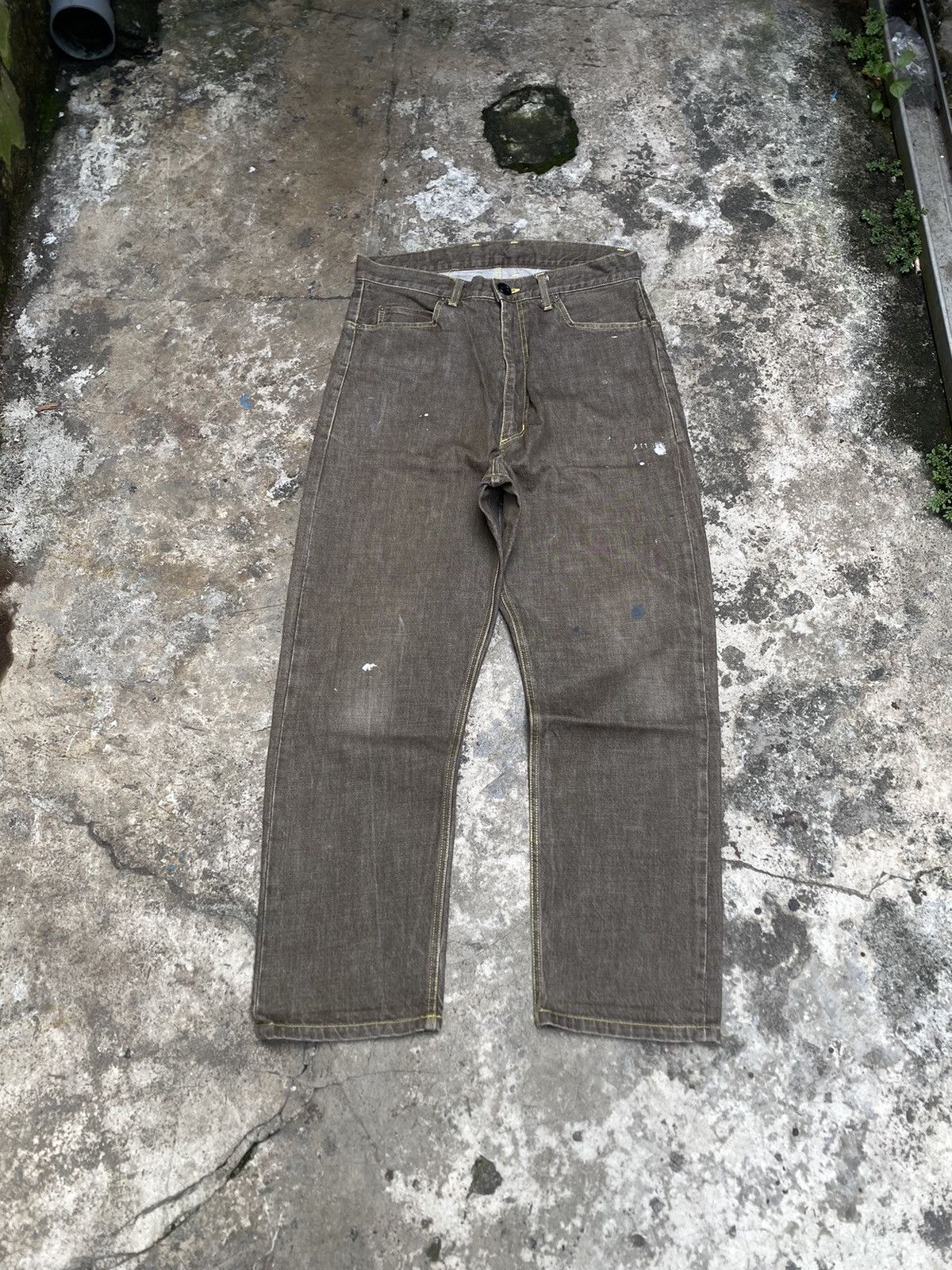 Japanese Brand Japanese Brand Doarat Inc Barrel Brown Denim Pants Size US 32 / EU 48 - 1 Thumbnail