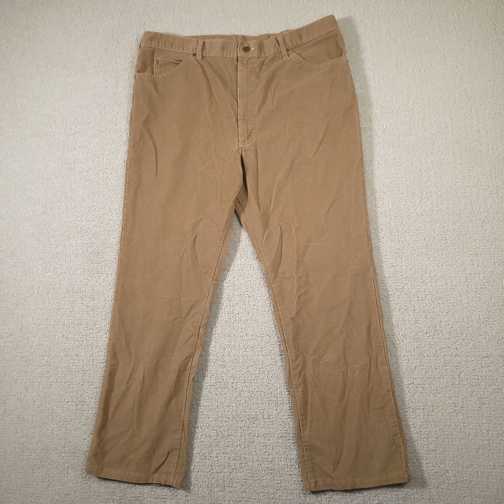 Lee VINTAGE Lee Corduroy Pants Mens 42x32 Tan Beige USA Made Size US 42 / EU 58 - 2 Thumbnail