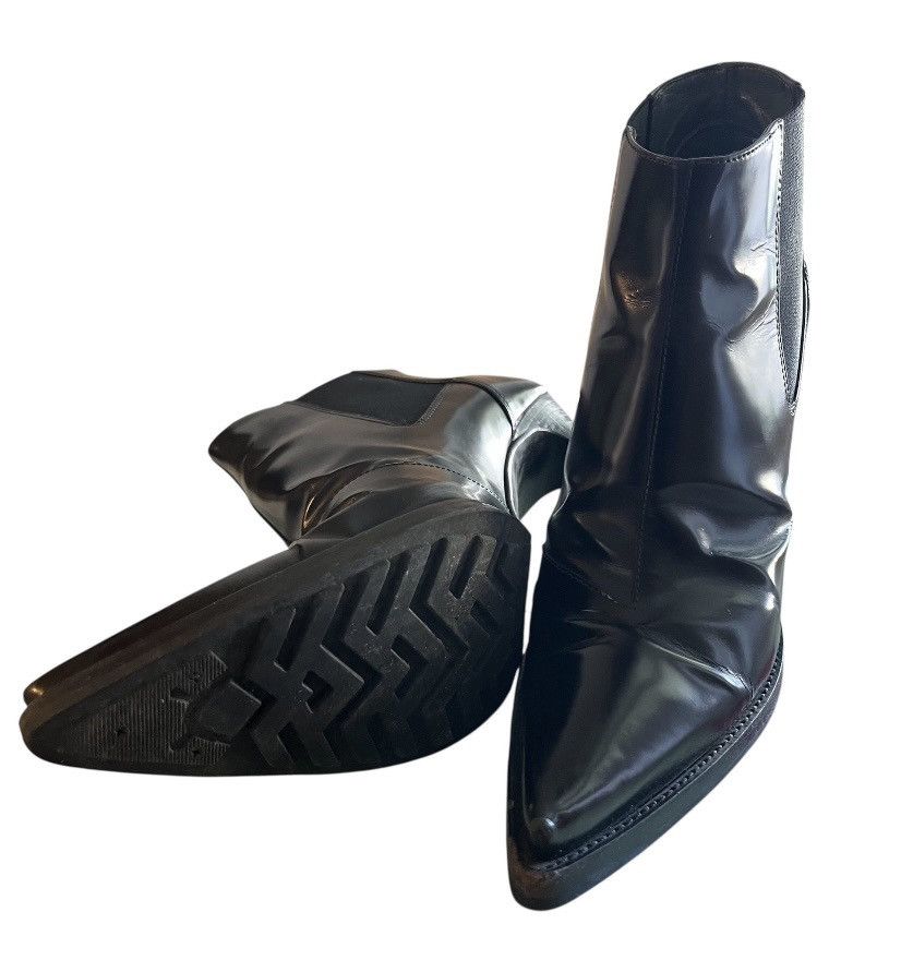 Miu Miu Vintage Miu Miu Pointed Toe Chelsea Boots Heels - Size 38.5 Size US 8.5 / IT 38.5 - 6 Thumbnail