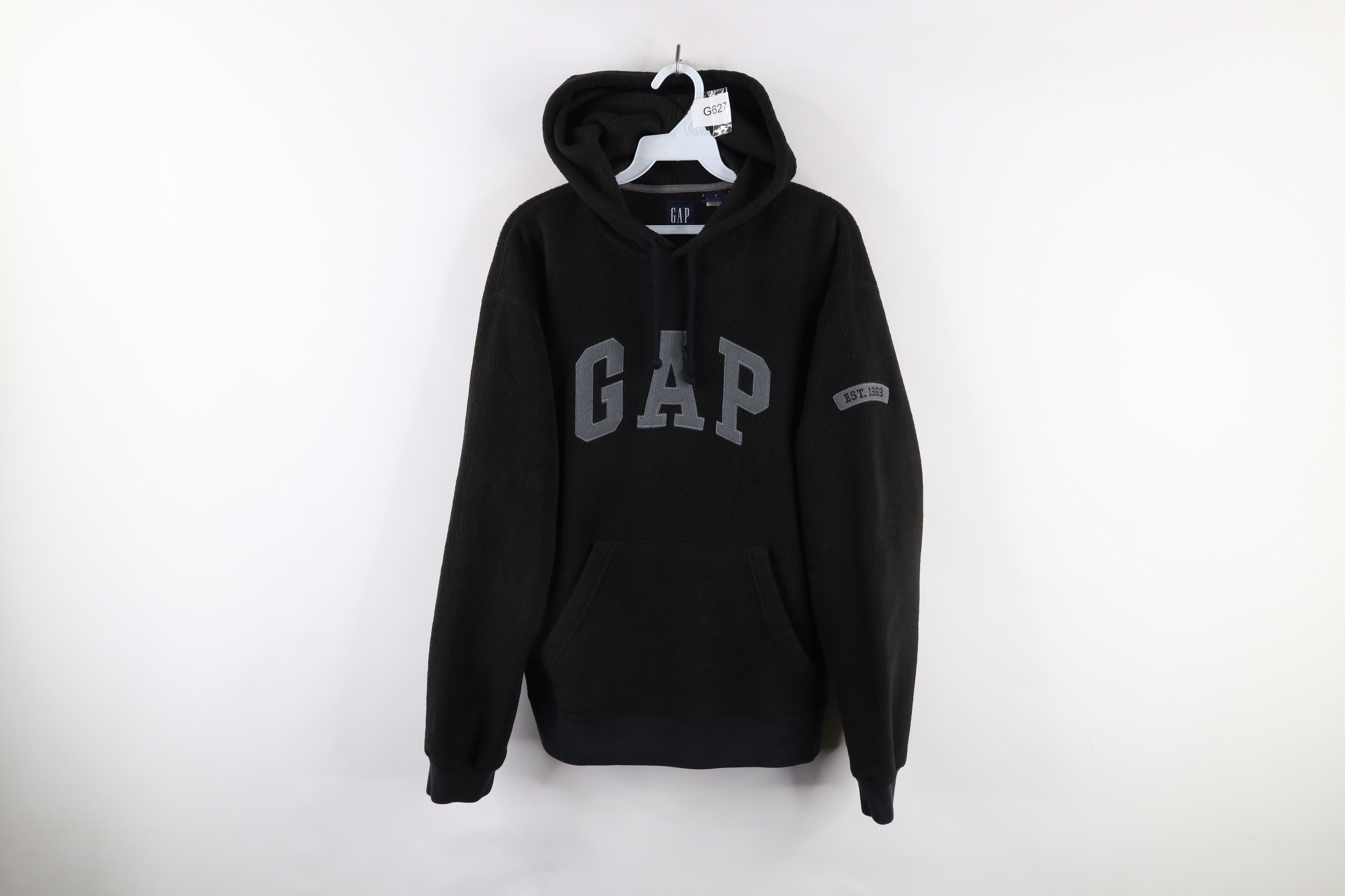 Gap × Vintage Vintage Gap Out Block Letter Fleece Hoodie Sweatshirt Black Size US S / EU 44-46 / 1 - 1 Thumbnail