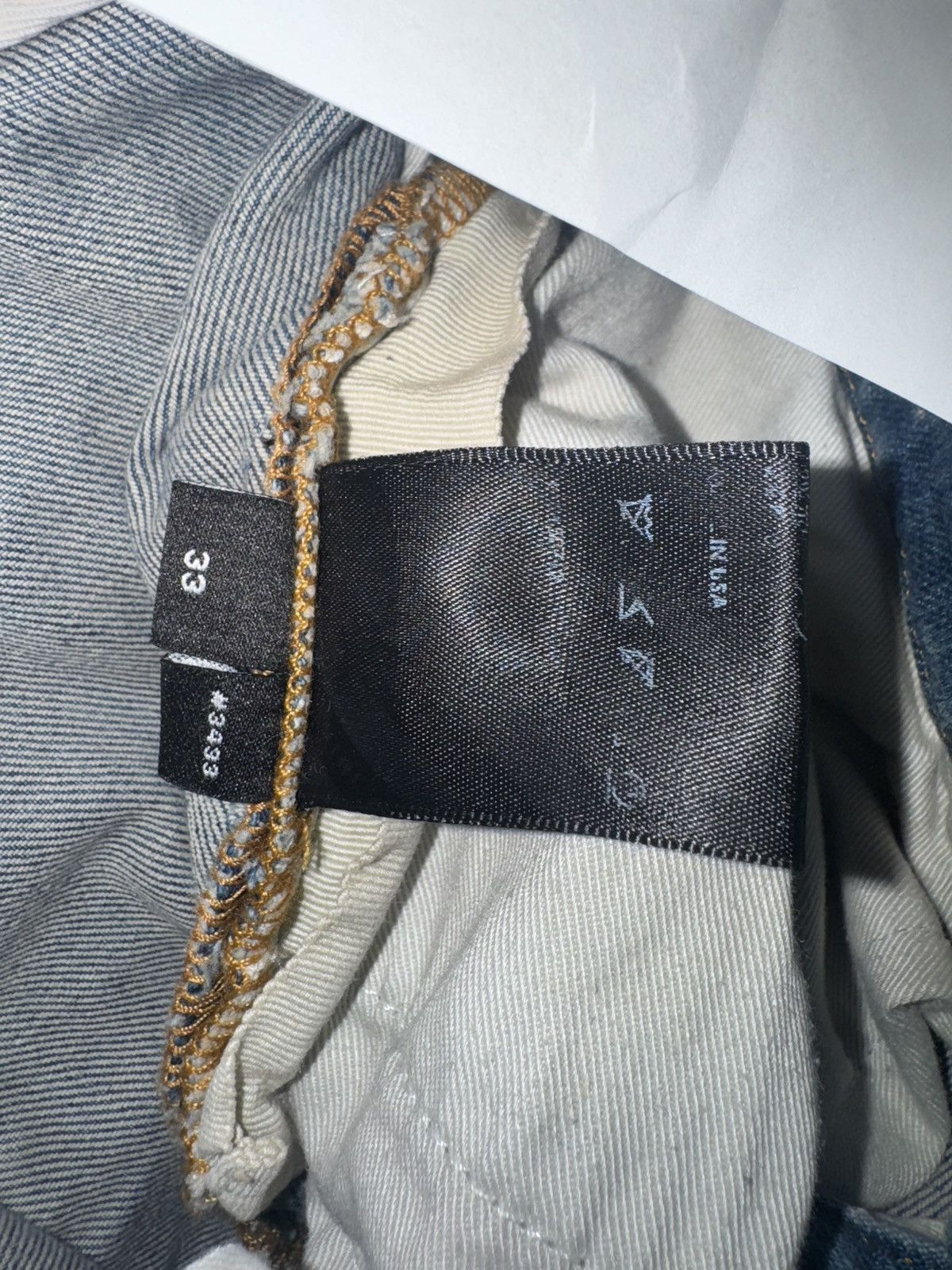 Amiri Amiri Military Stencil Jeans Clay Indigo Size US 33 - 11 Thumbnail
