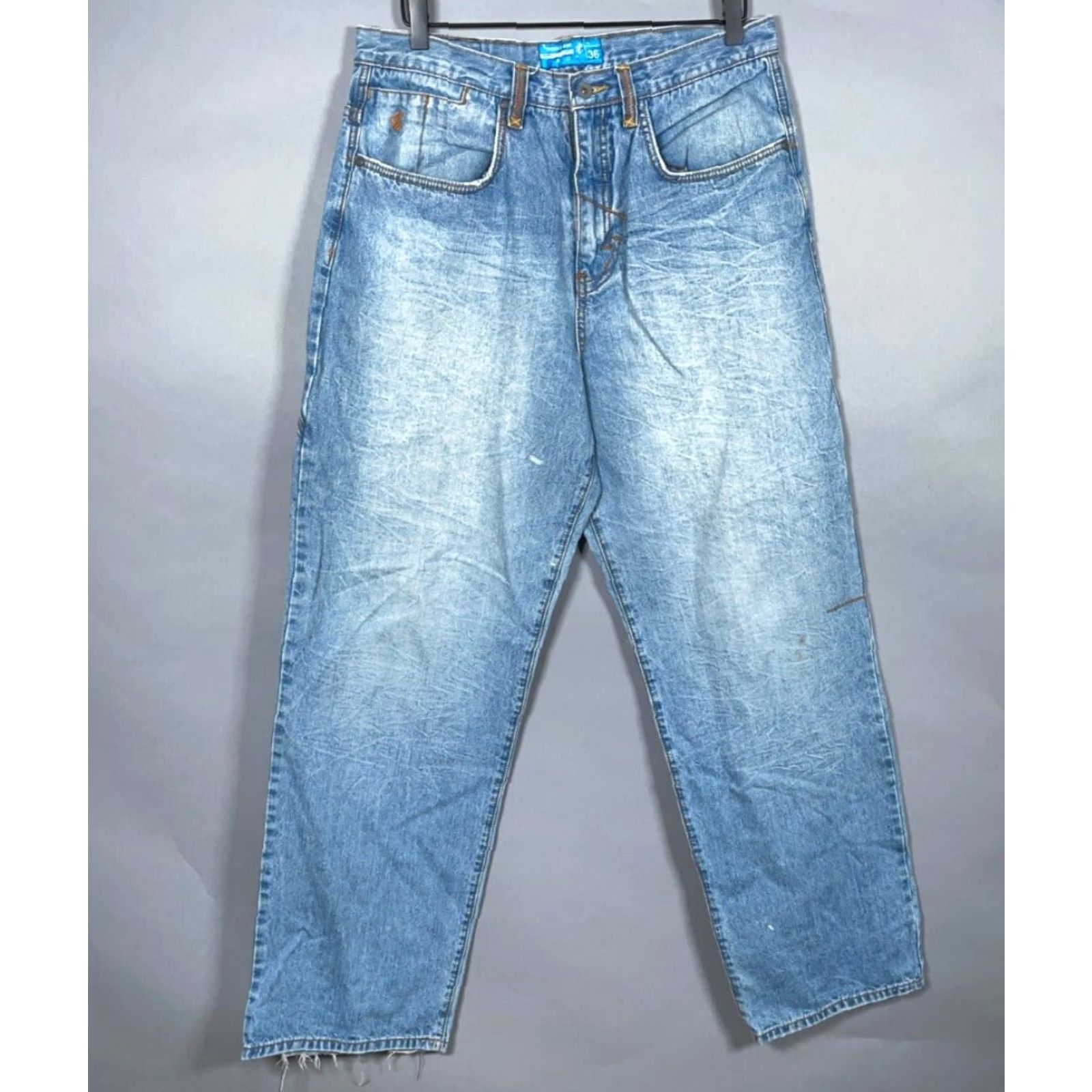 Rocawear VINTAGE Rocawear Baggy Jeans Men's 34 x 33 Light Blue Embroidered 90s Hip Hop Size US 34 / EU 50 - 2 Thumbnail