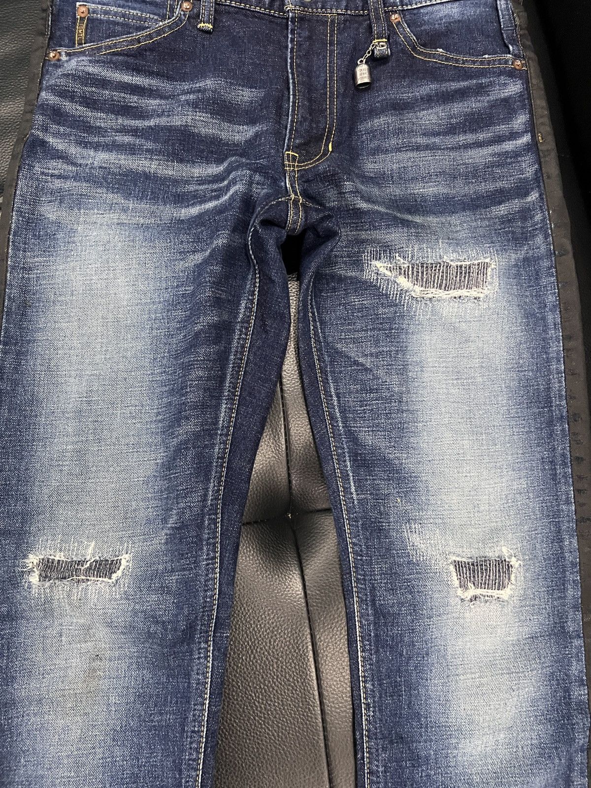 FDMTL FDMTL Washed Patchwork Denim Jeans Size US 30 / EU 46 - 5 Thumbnail