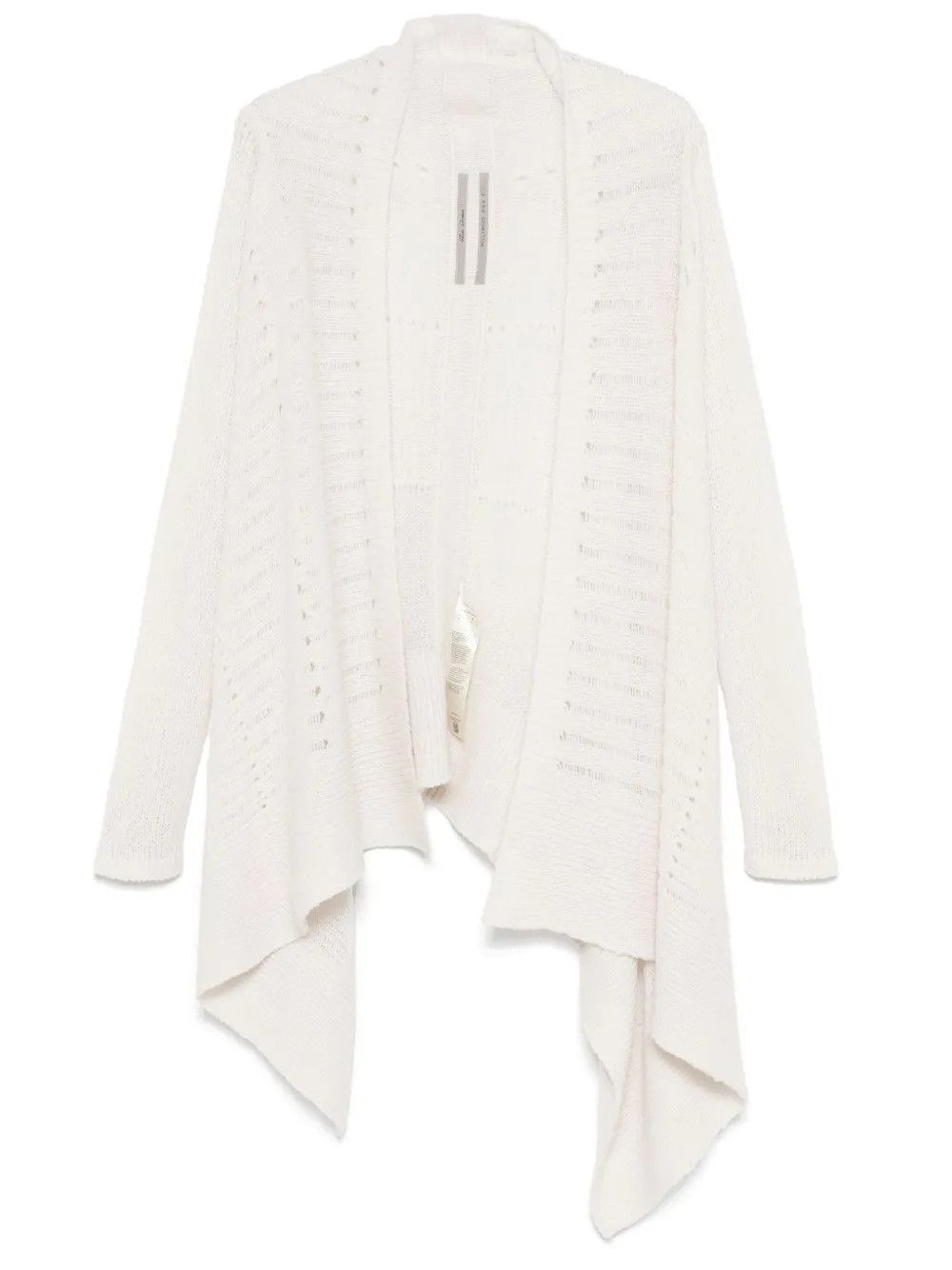 Rick Owens o1y0126 Cardigan in White Size L / US 10 / IT 46 - 1 Thumbnail