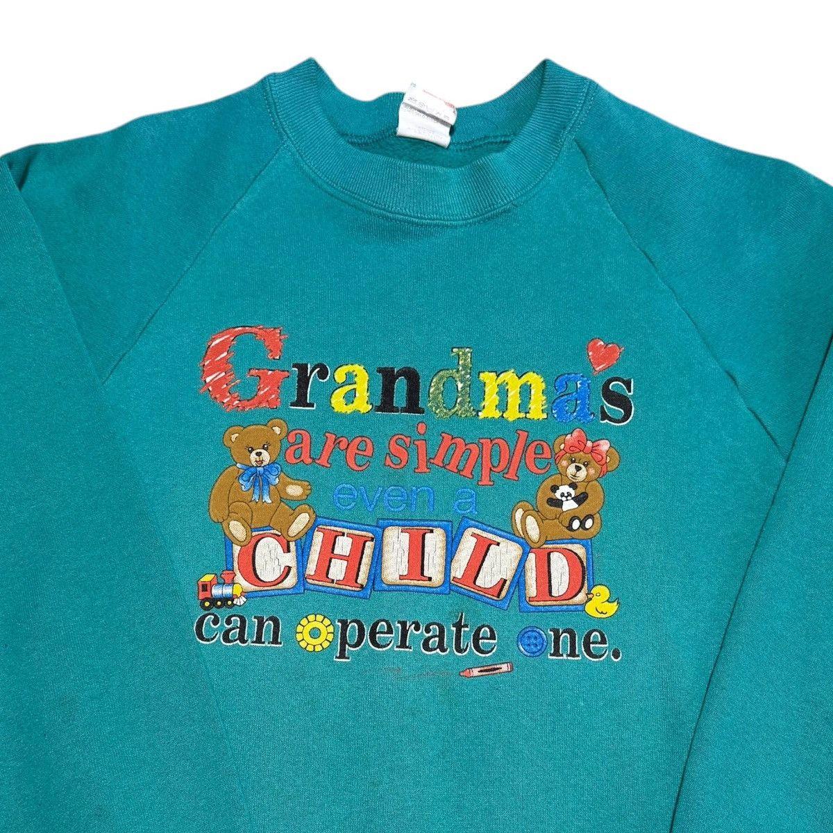 Fruit Of The Loom × Vintage Vintage Grandkid Grandma Comedy Quote Sweatshirt Adult M Size US M / EU 48-50 / 2 - 2 Thumbnail
