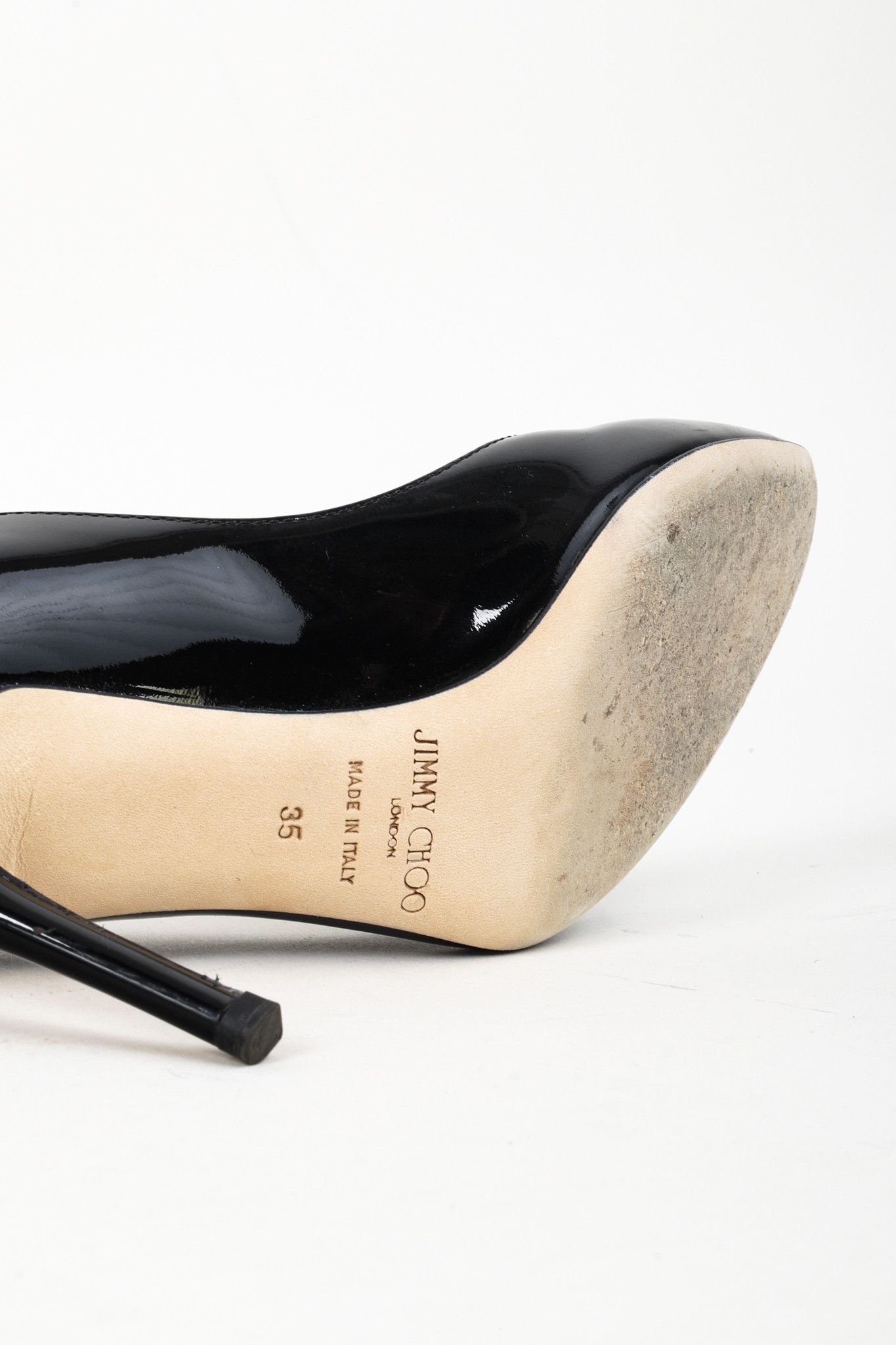 Jimmy Choo Jimmy Choo Gilbert Pump Black Patent Leather Size US 5 / IT 35 - 5 Thumbnail
