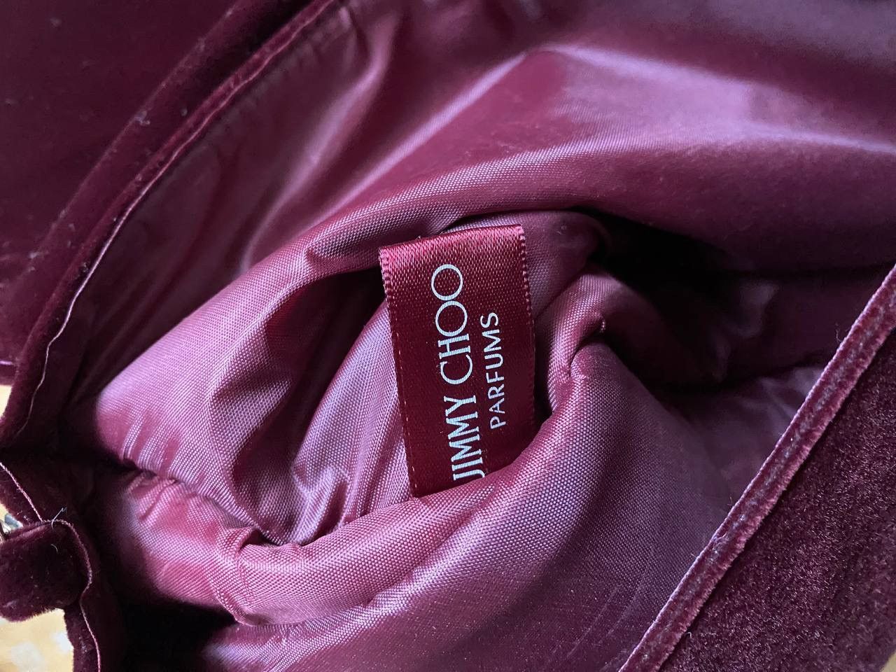 Jimmy Choo 📌 Jimmy Choo Parfums Velour Clutch Bag with Chain Strap Size ONE SIZE - 6 Thumbnail