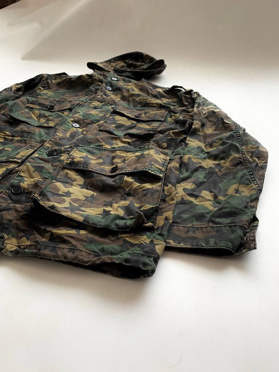 Saint Laurent Paris × Yves Saint Laurent VERY RARE Saint Laurent star camo parka hoodie Size US S / EU 44-46 / 1 - 2 Thumbnail