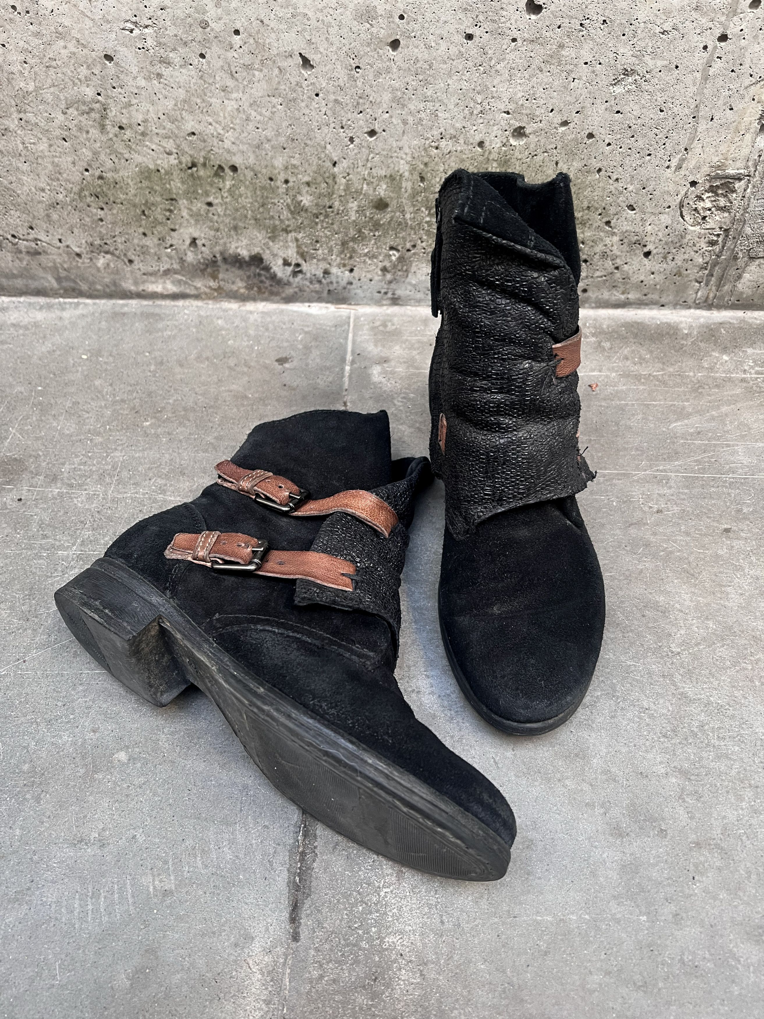 Vintage Distressed Strap Leather Boots Size US 7 / IT 37 - 3 Thumbnail