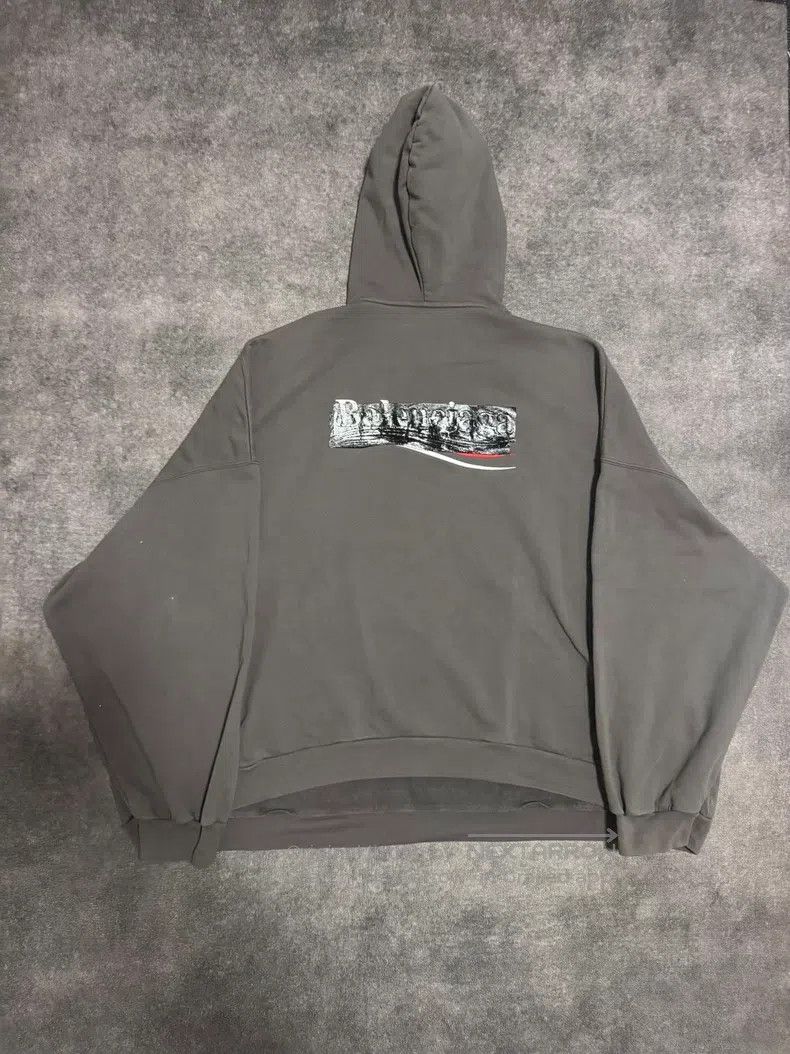 Balenciaga Balenciaga Coke shade solid color logo letter printed hood Size US L / EU 52-54 / 3 - 2 Thumbnail