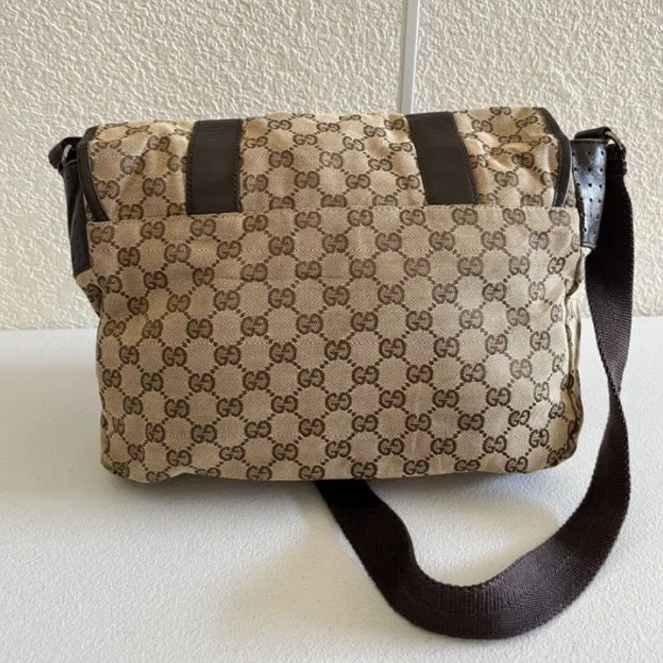 Gucci GUCCI CANVAS/LEATHER MESSENGER BAG. Size ONE SIZE - 2 Thumbnail
