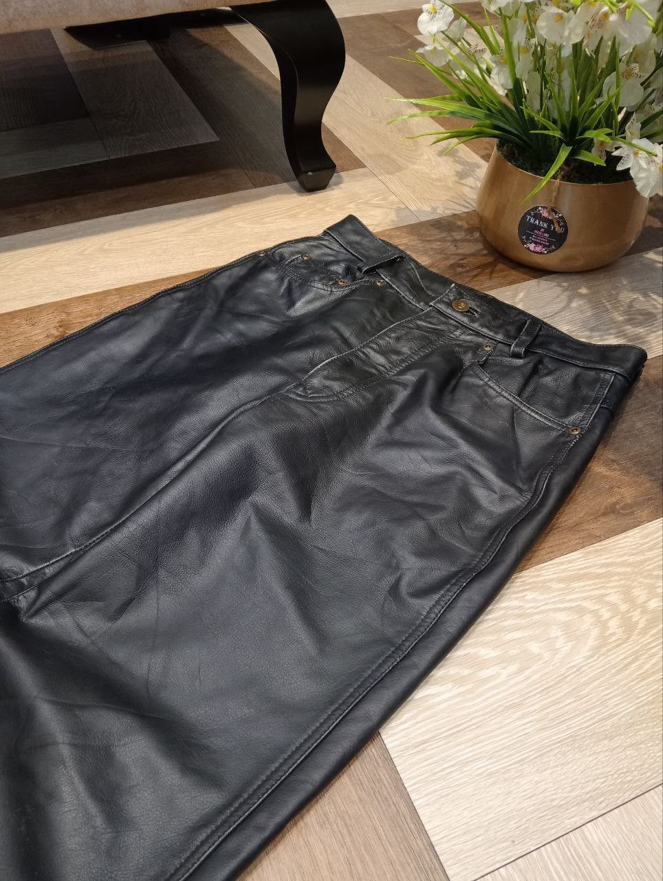 Leather JAPANESE BLACK LEATHER PANTS Size US 29 - 5 Thumbnail