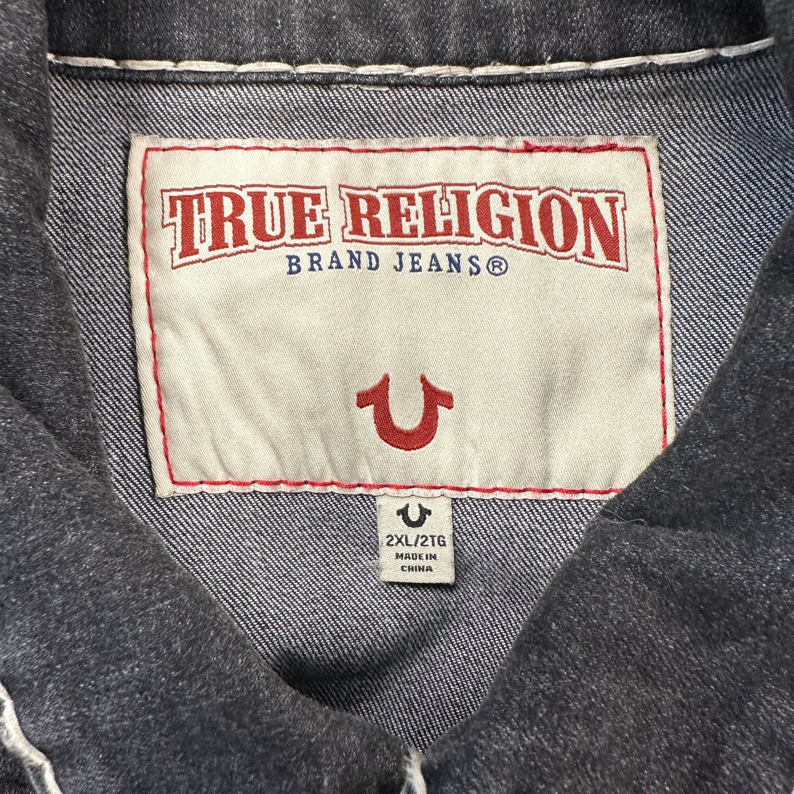 True Religion True Religion Jimmy contrast-stitch denim jacket washed XXL Size US XXL / EU 58 / 5 - 5 Thumbnail