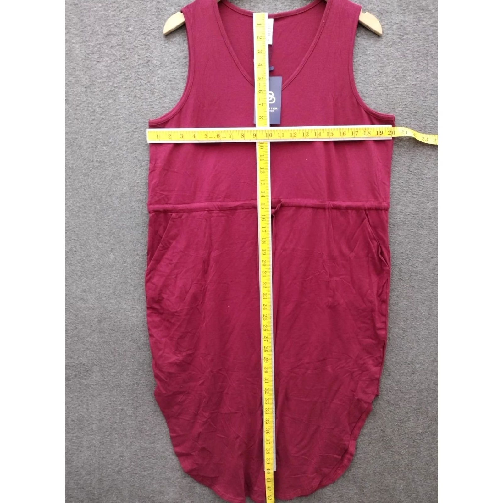Vintage Lilbetter Women's Favorite Soft Pullover Dress Dress Red 2XL Sleeveless Tank Dress Solid Short Sleeveless Lightweight Summer Spring Fall Womens Size XXL / US 16-18 / IT 52-54 - 4 Thumbnail