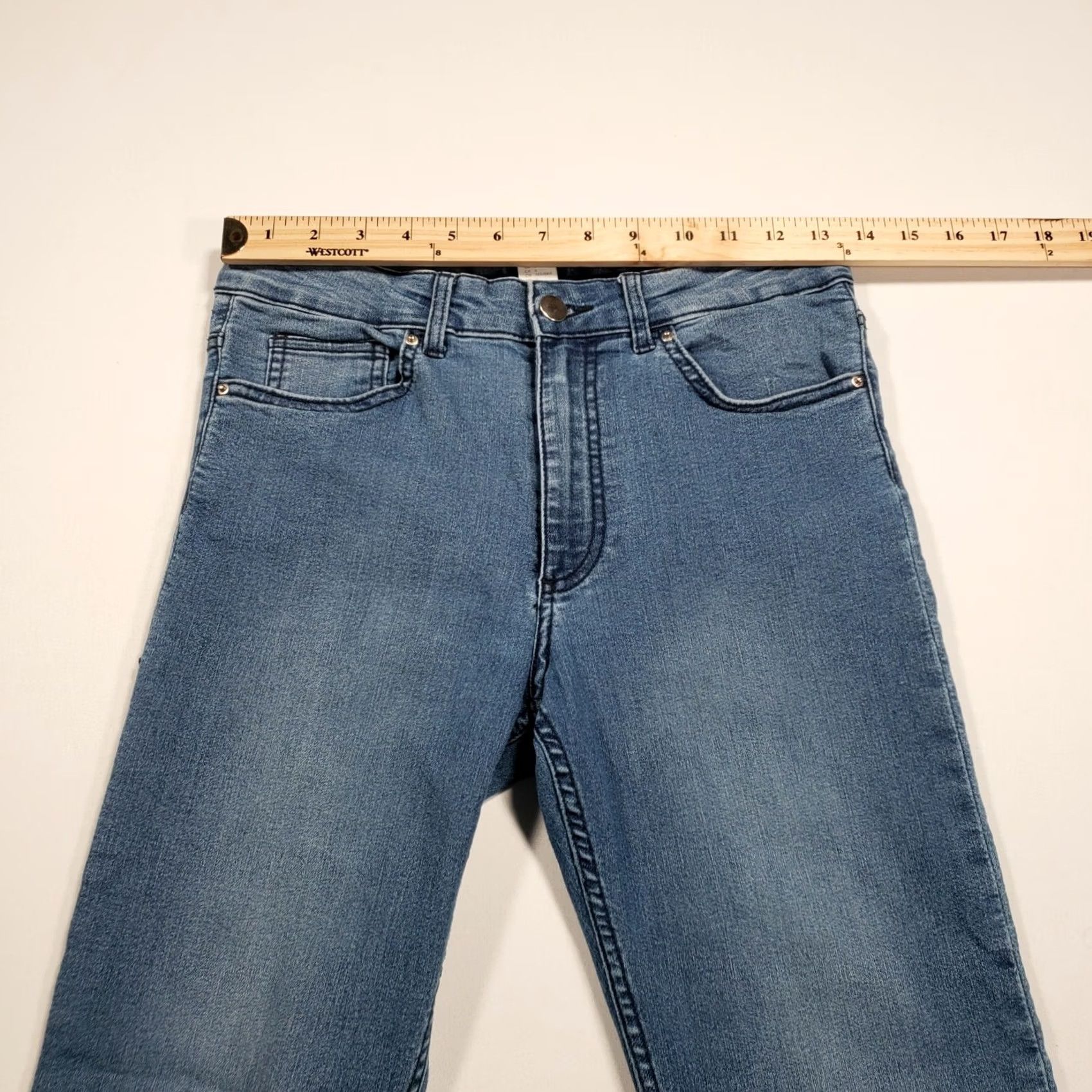 H&M H&M Jeans Womens 6 Mid-Rise Straight 5-Pocket Rinse Wash Blue Denim Size 28" / US 6 / IT 42 - 5 Thumbnail