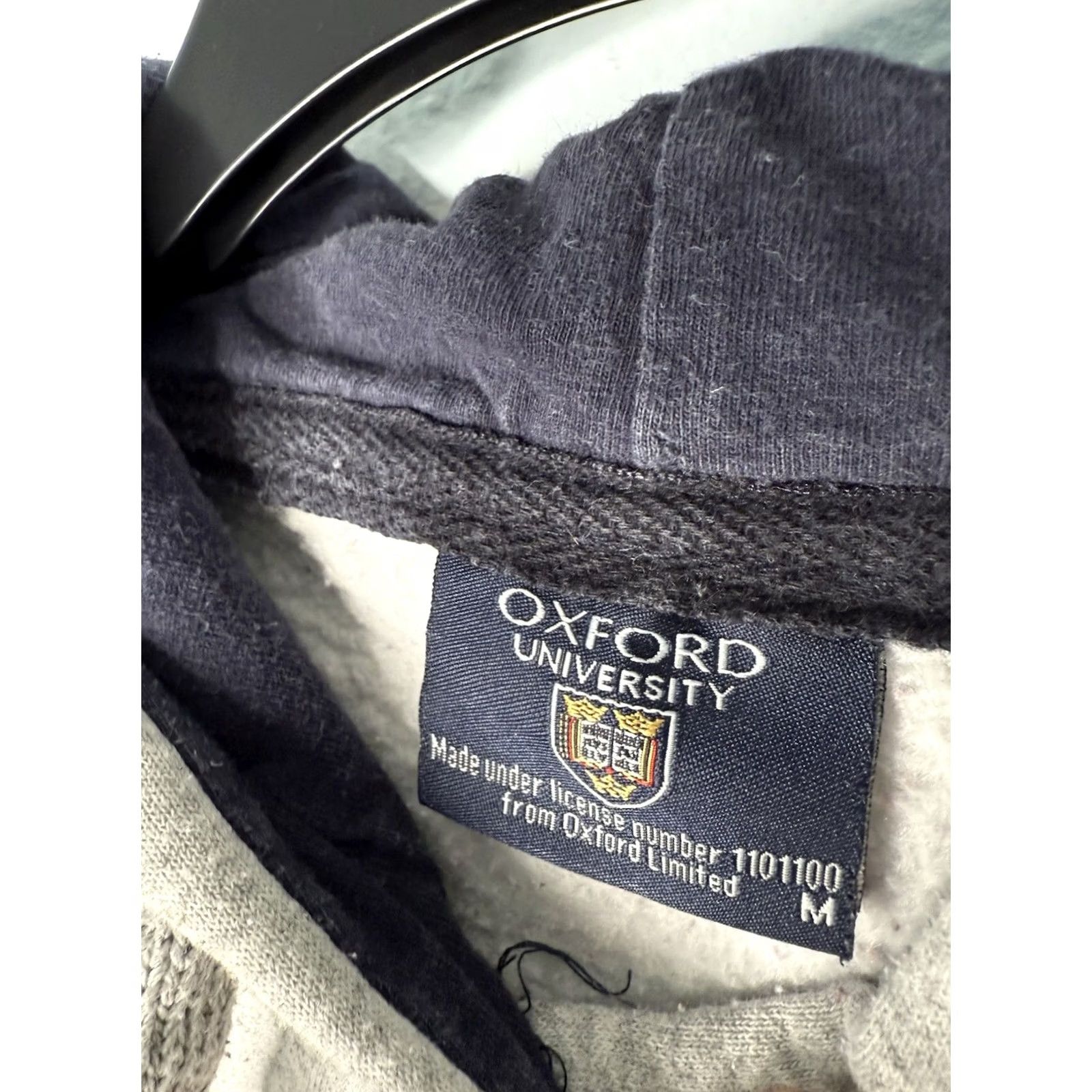 Vintage Oxford University Hoodie Mens Medium Gray College Embroidered Sweatshirt Size US M / EU 48-50 / 2 - 5 Thumbnail