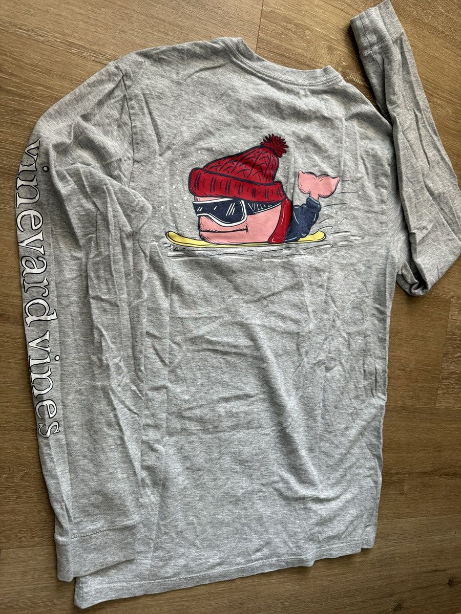 Vineyard Vines Vineyard Vines Snowboarding Pink Whale Pocket Long Sleeve Size US S / EU 44-46 / 1 - 15 Thumbnail