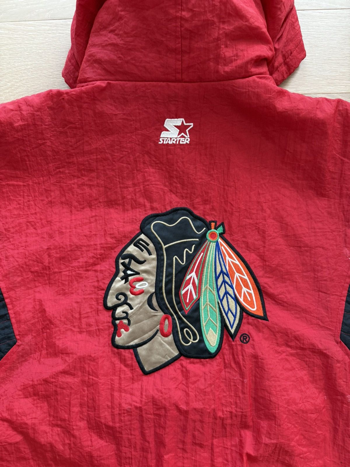 Starter Rare Vintage Chicago Blackhawks Starter Hoodie Jacket Size US L / EU 52-54 / 3 - 14 Thumbnail