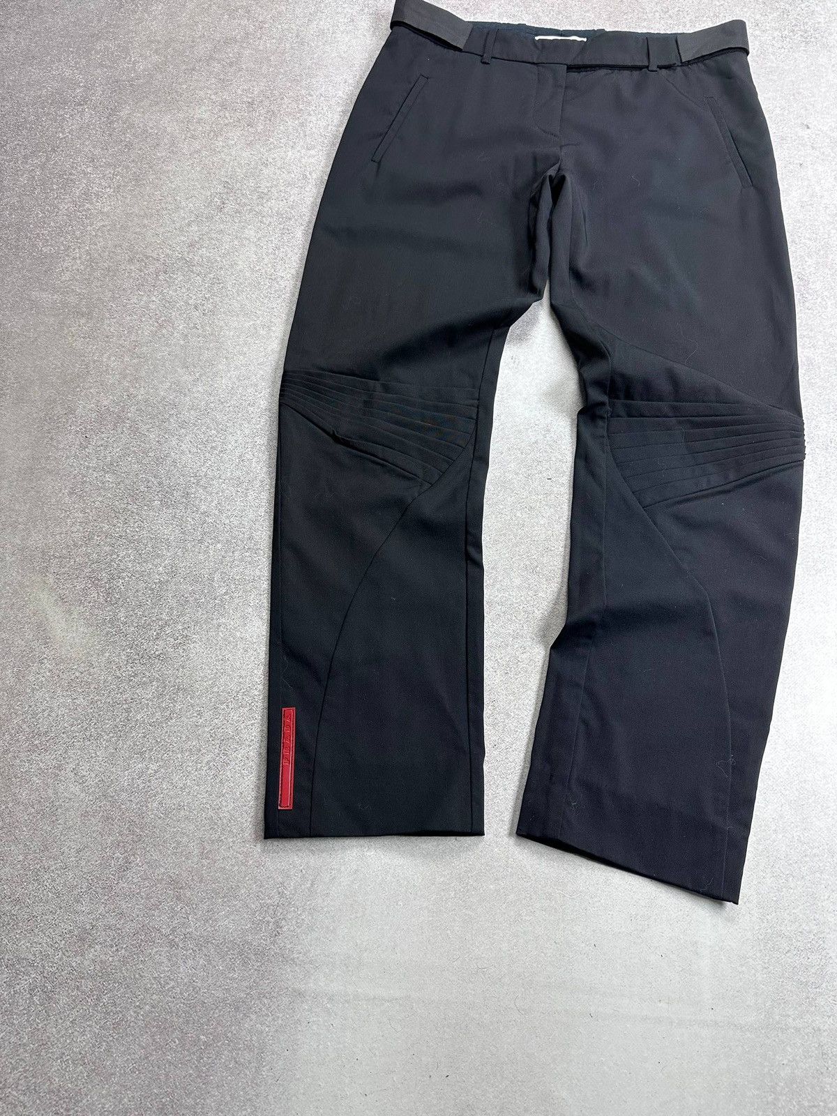 Prada Vintage 00s Prada Red Tab Black Womans Pants IT 40 Size 27" / US 4 / IT 40 - 2 Thumbnail