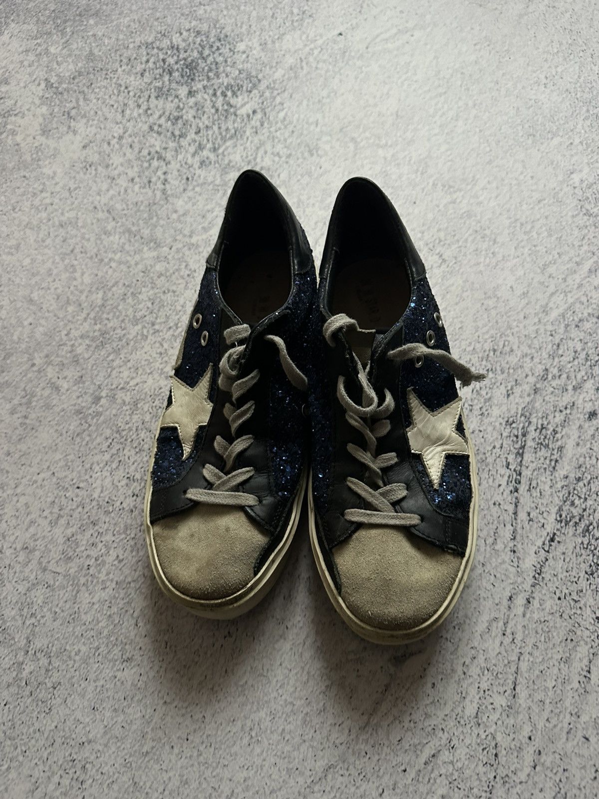 Golden Goose Golden Goose Glitter Colorblock Pattern Sneakers Size US 8 / IT 38 - 23 Thumbnail