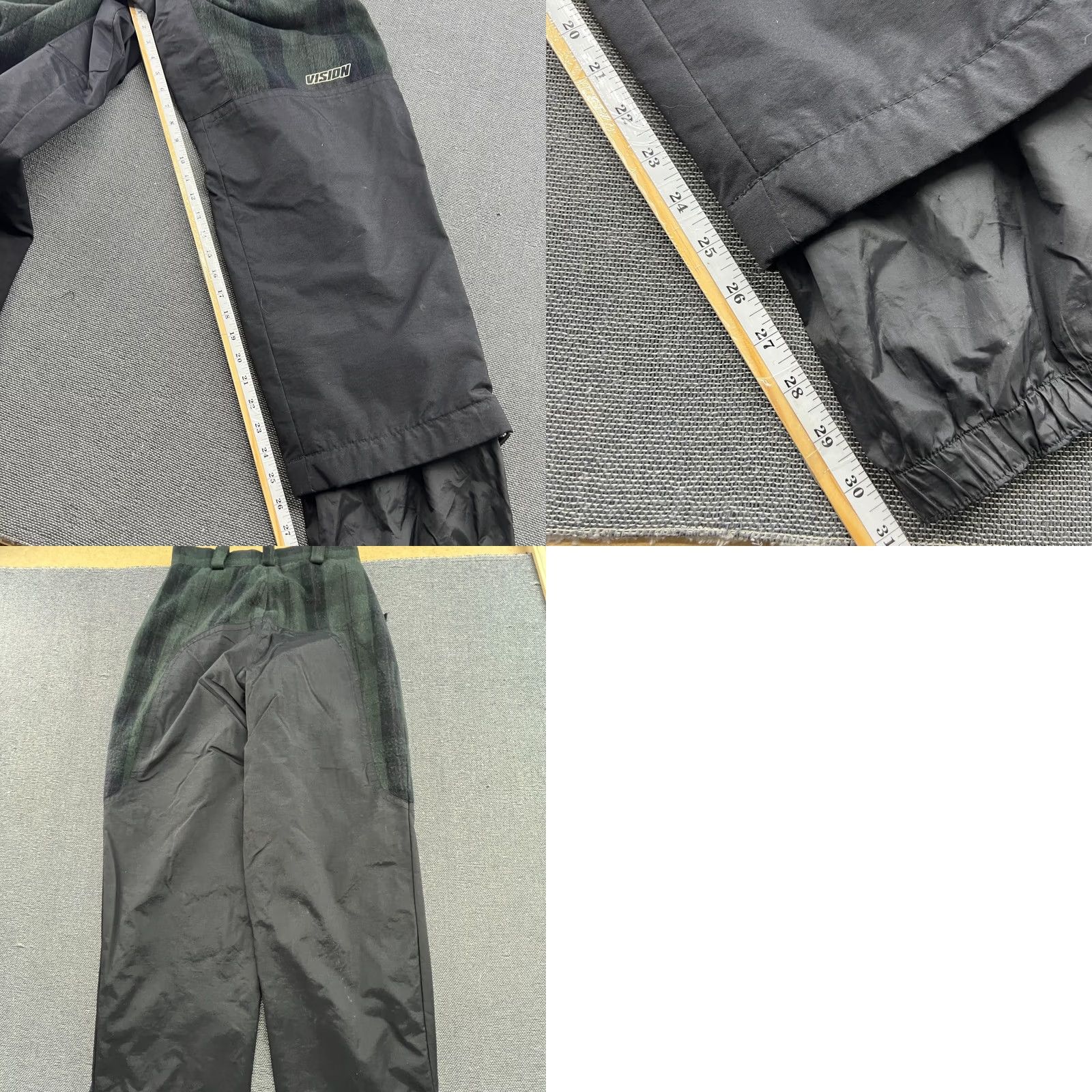 Vintage VINTAGE Vision Street Wear Pants Mens XS Waterproof 90s Streetwear Tartan Pants Mens XS Black 1991 Vision Street Wear Size US 27 - 10 Thumbnail