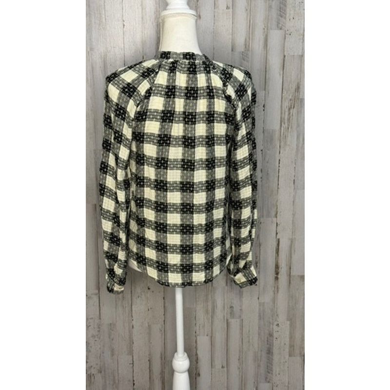 Anthropologie Anthropologie Pilcro Women's Plaid Button-Up Shirt Black Size S / US 4 / IT 40 - 4 Thumbnail