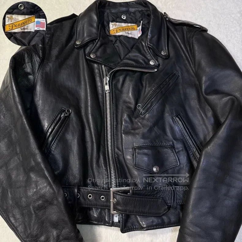 Schott Schott Cable-stayed leather jacket, heavy cowhide Size US L / EU 52-54 / 3 - 1 Thumbnail