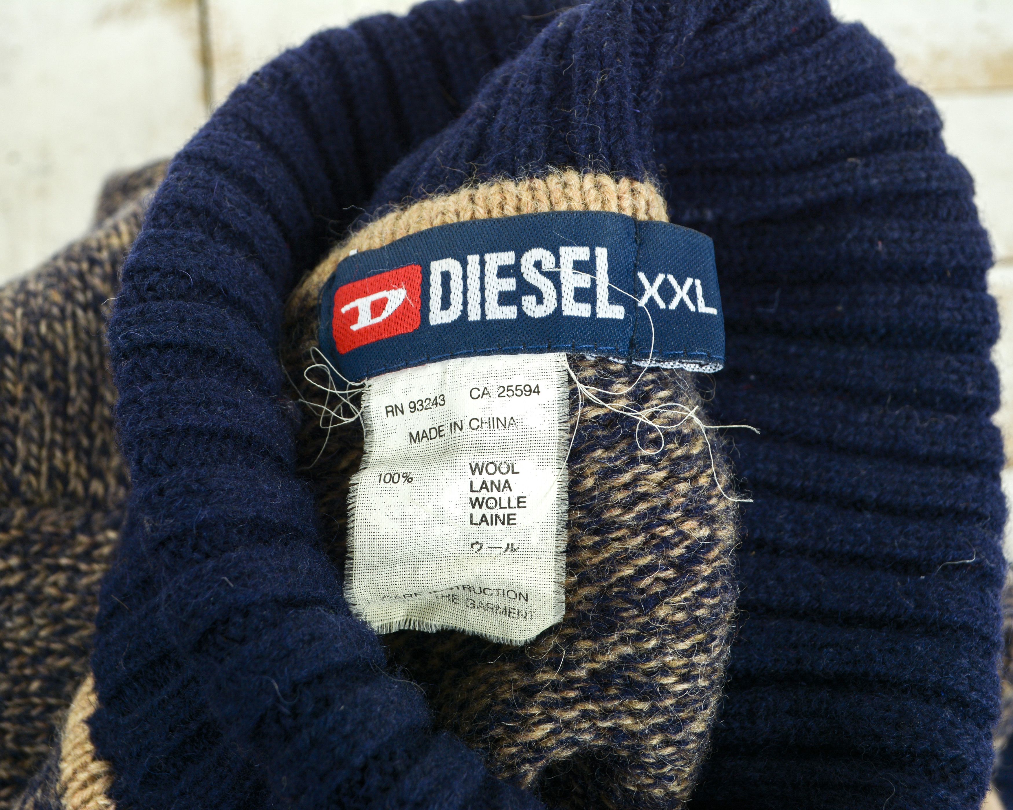 Diesel Jumper Pullover Sweater Wool High Turtle Neck Retro Knit Top Size US XXL / EU 58 / 5 - 8 Thumbnail