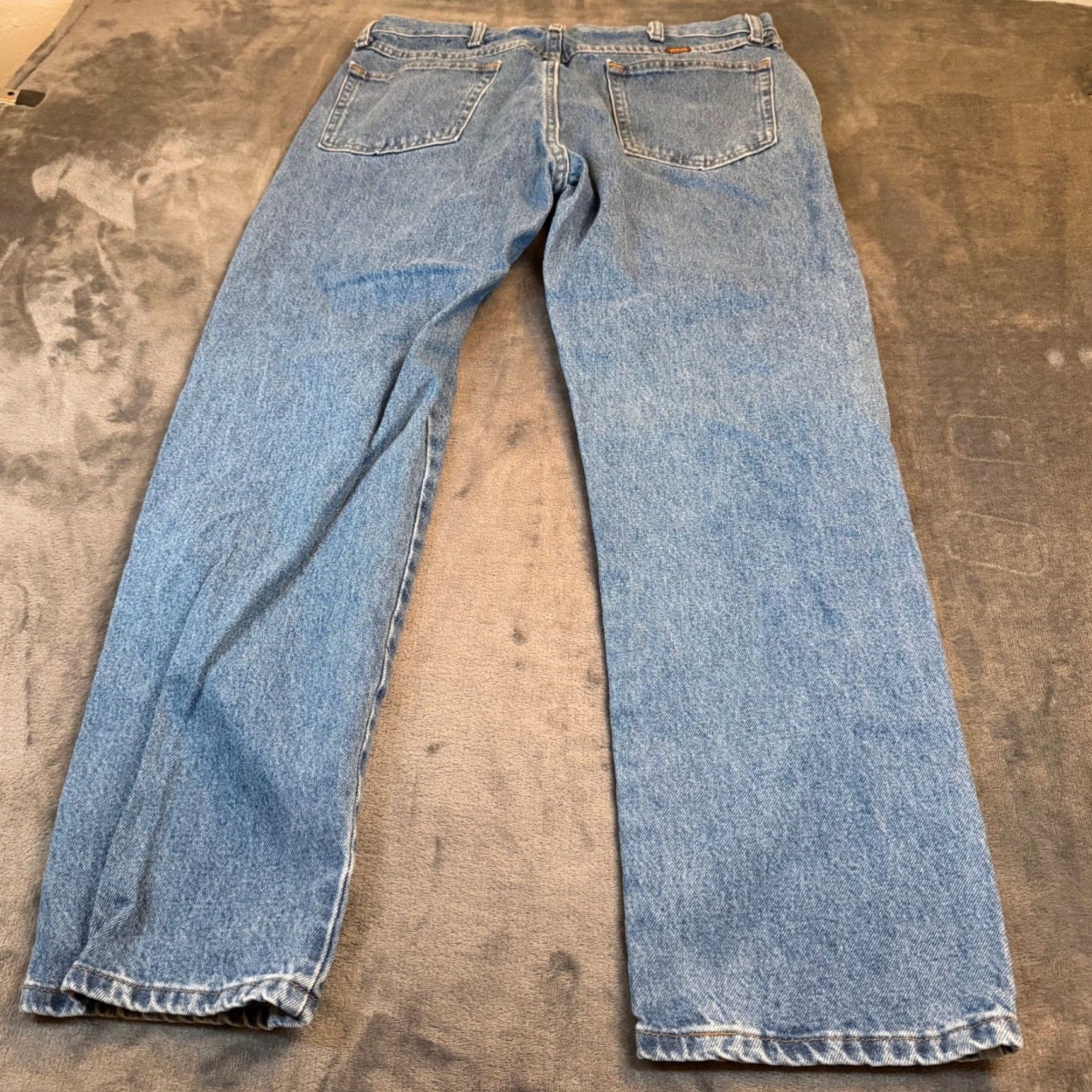 Denime Rustler Jeans Mens 36" Waist 30" Inseam Regular Fit Straight Leg Blue Denim 87619SW Medium Wash Size US 36 / EU 52 - 4 Thumbnail