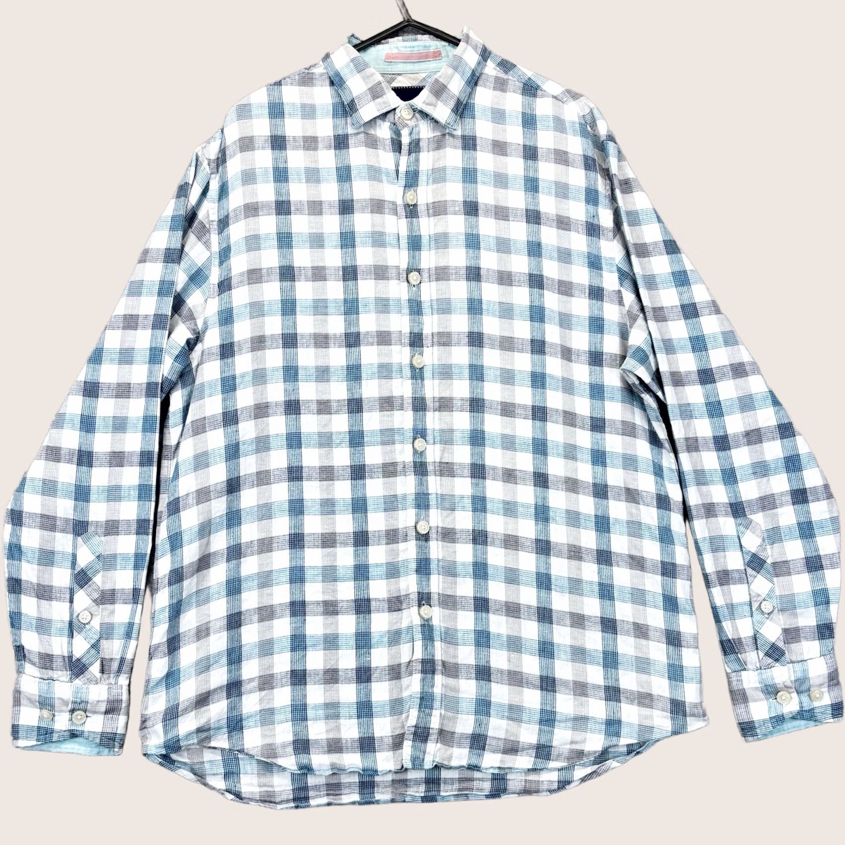 Tommy Bahama Tommy Bahama Shirt Small Mens Multi Long Sleeve Plaid Button-Up Linen Used Size US S / EU 44-46 / 1 - 1 Thumbnail