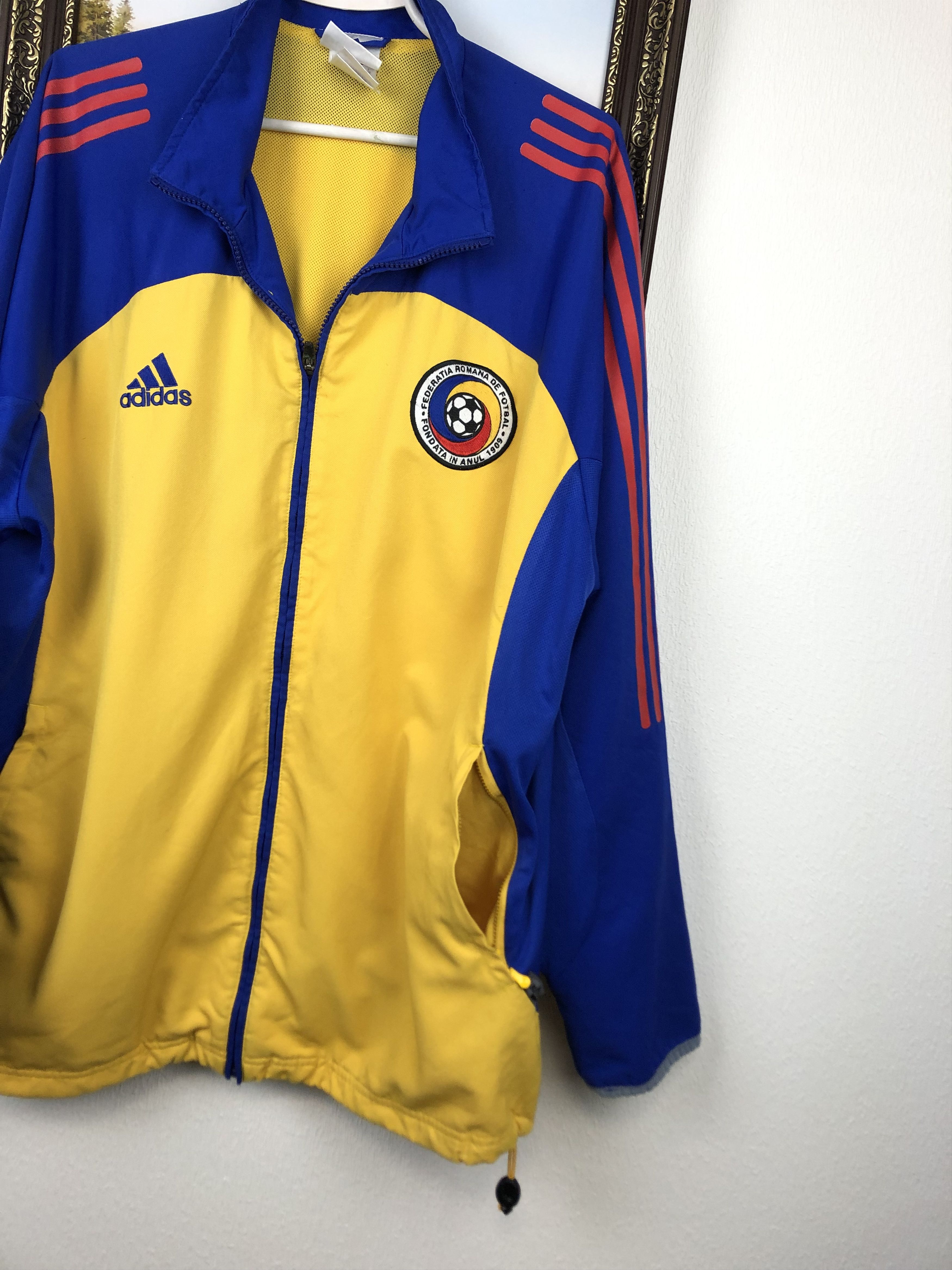 Adidas Vintage 90's Adidas Romania Football Jacket Soccer Track Top Size US XL / EU 56 / 4 - 4 Thumbnail
