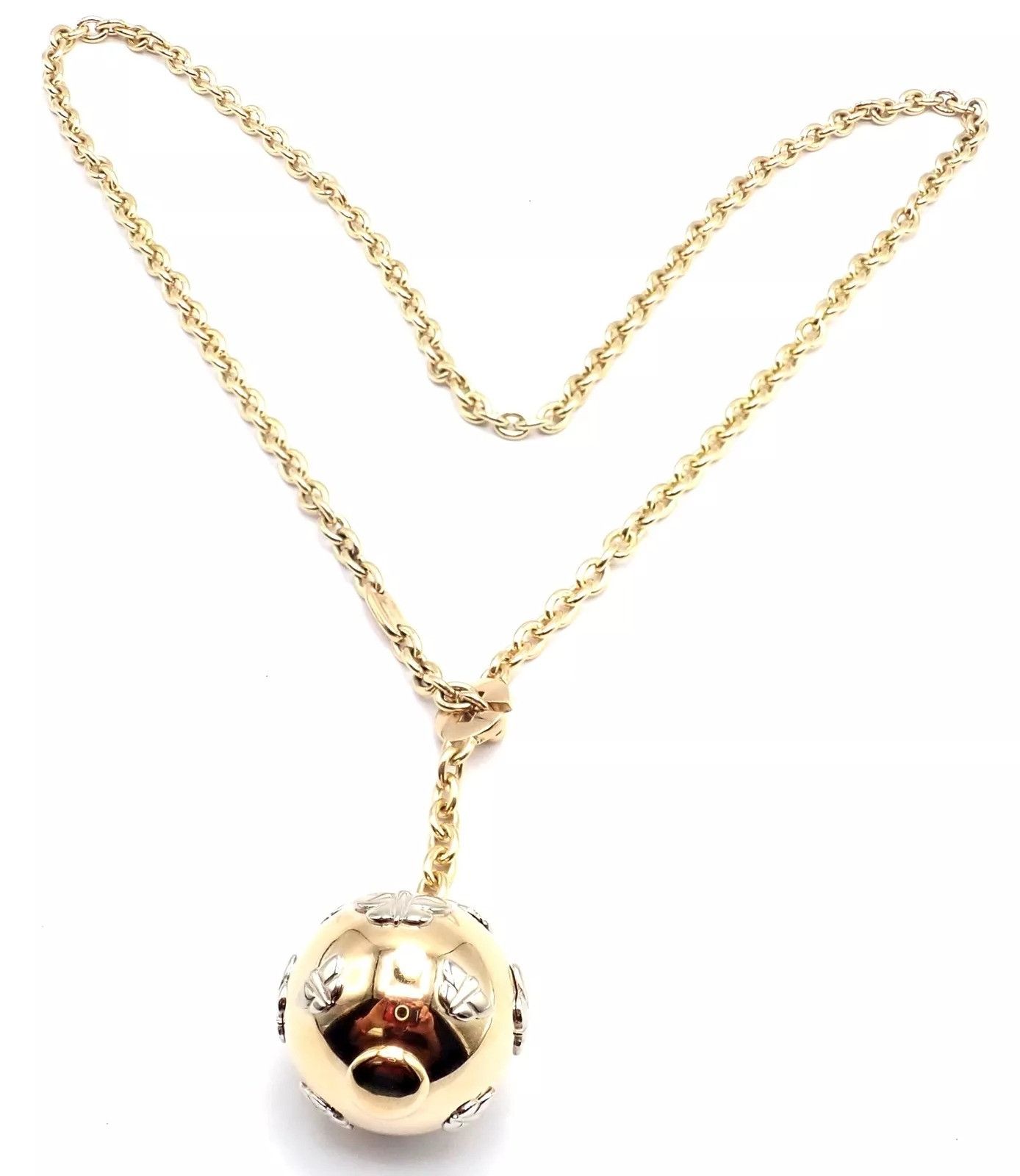 Bvlgari Bulgari Bvlgari 18k Butterfly Globe Pendant Link Chain Size ONE SIZE - 3 Thumbnail