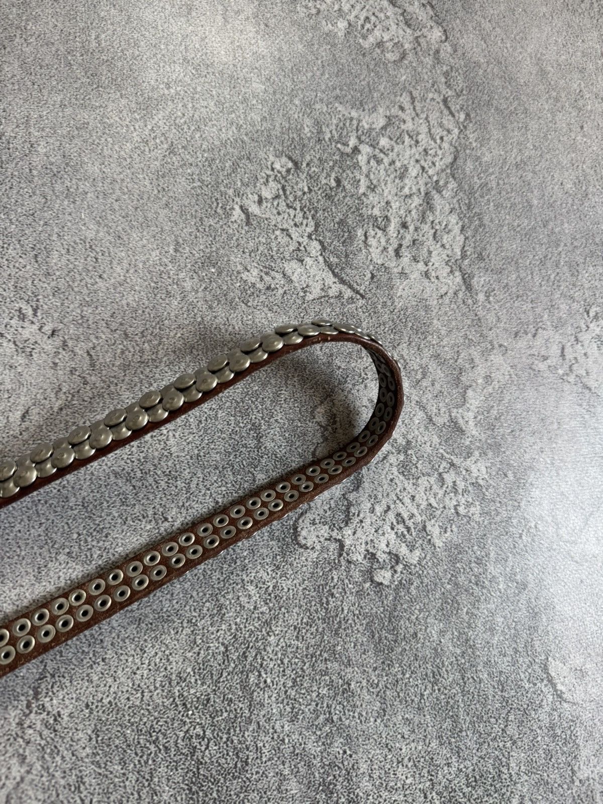 If Six Was Nine Retro Leather metal rhinestones belt Y2K L.G.B. 90s opium Size ONE SIZE - 7 Thumbnail