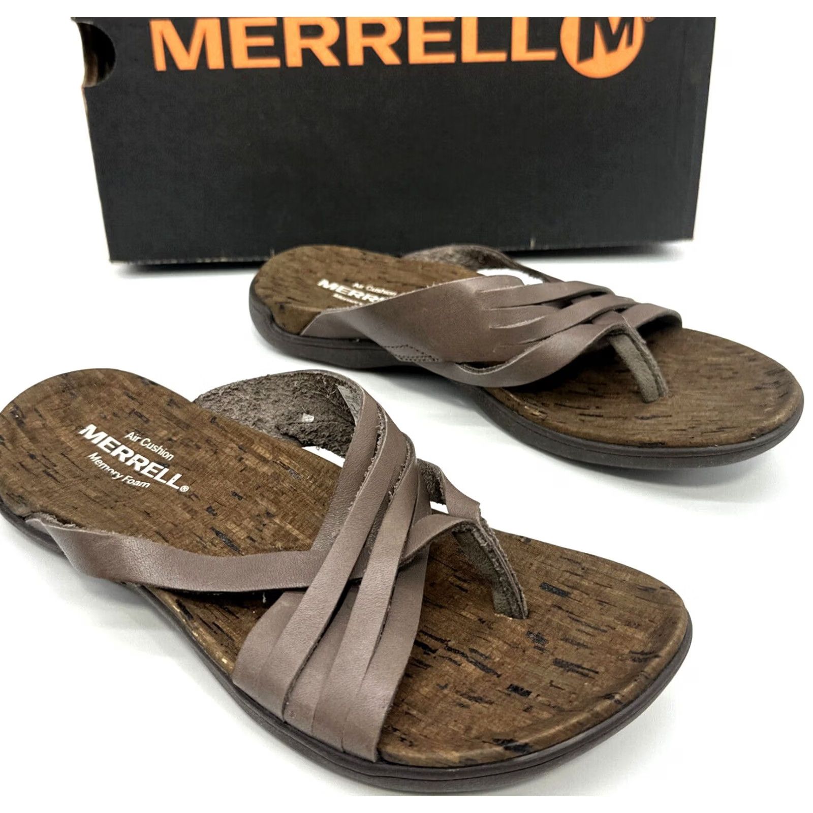 Merrell Merrell District Mahana Post Falcon Sandal Womens Size 5 M Leather Breathable Comfort Plus Thong Shoes Size US 5 / IT 35 - 2 Thumbnail