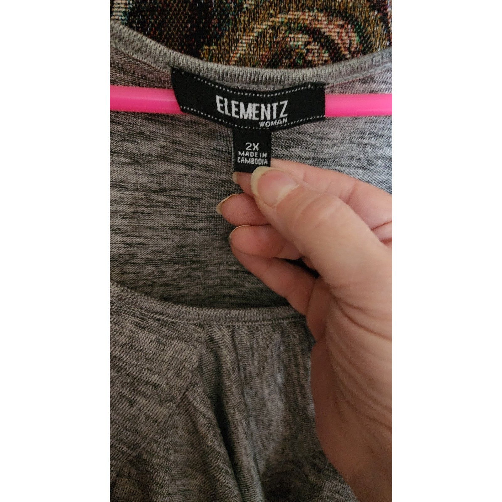 Element Elements Womans Size 2XL gray long sleeved top Size XXL / US 16-18 / IT 52-54 - 7 Thumbnail