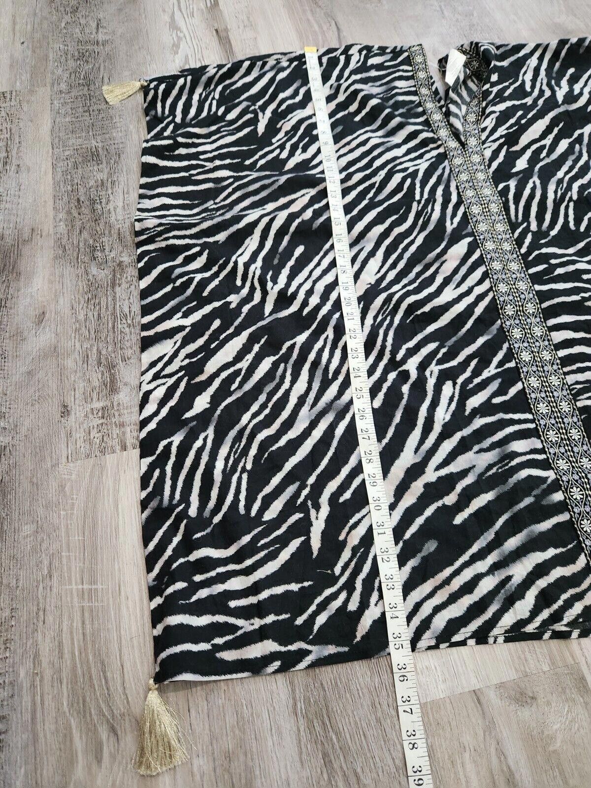 Designer Miraclesuit Caftan Cover Up Medium Tassled Animal Print Size ONE SIZE - 6 Thumbnail