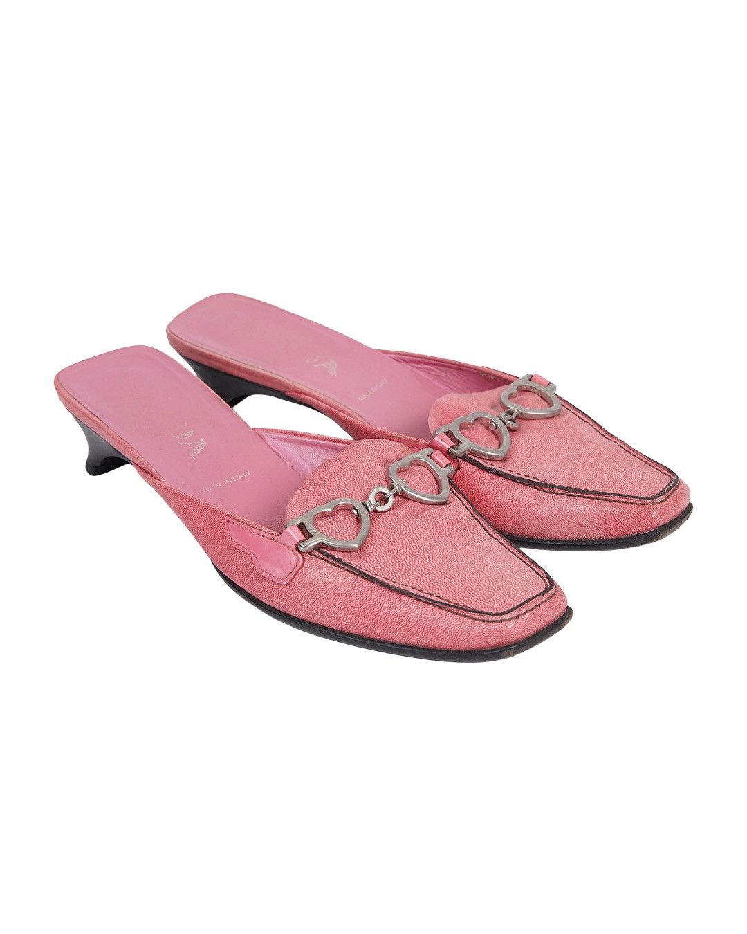 Prada Prada S/S2000 Heart Mules Size US 8 / IT 38 - 2 Thumbnail