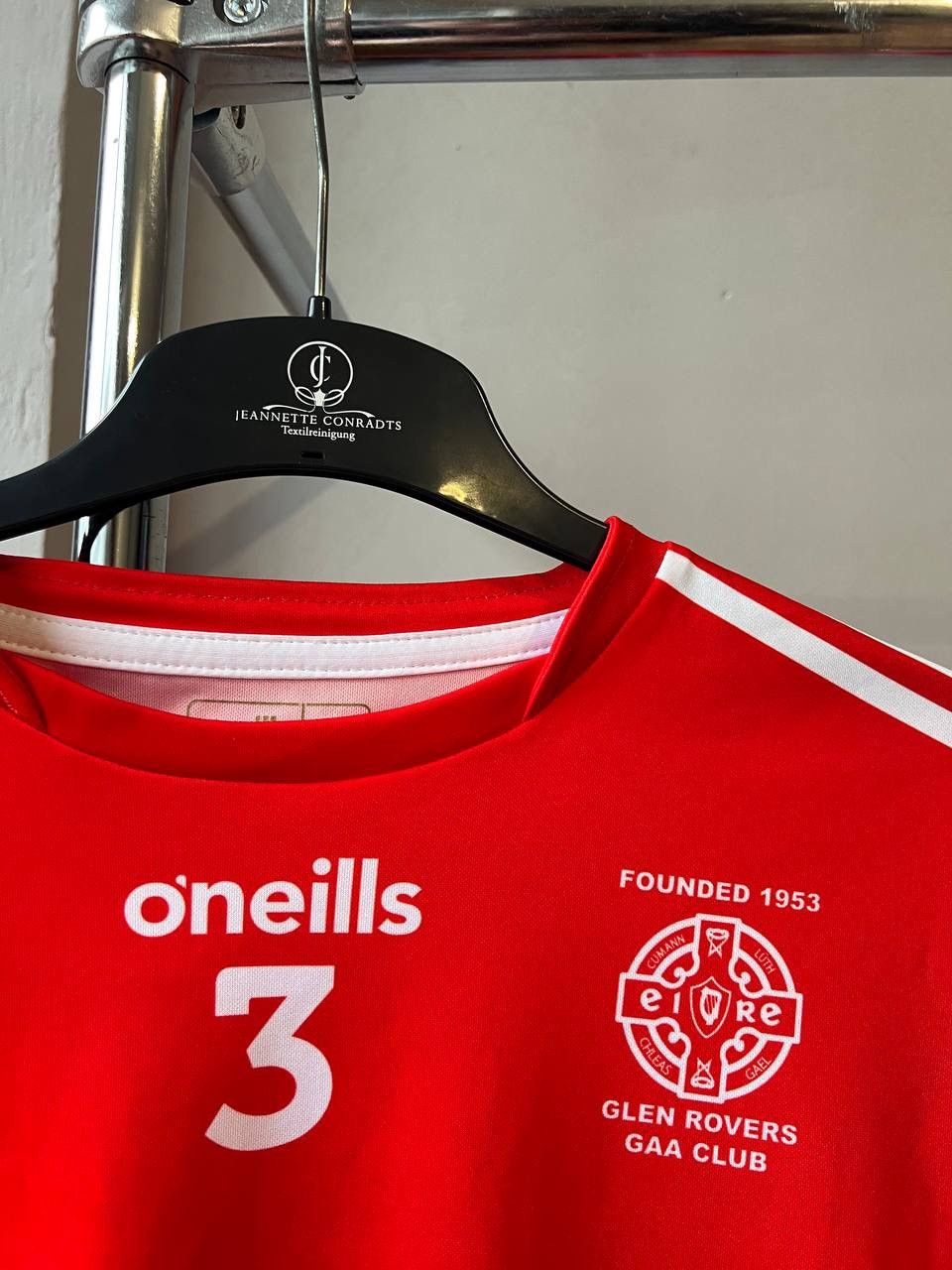 O'Neills 2022/23 GAA GLEN ROVERS #3 MATCH WORN PLAYER ISSUED JERSEY L Size US M / EU 48-50 / 2 - 6 Thumbnail
