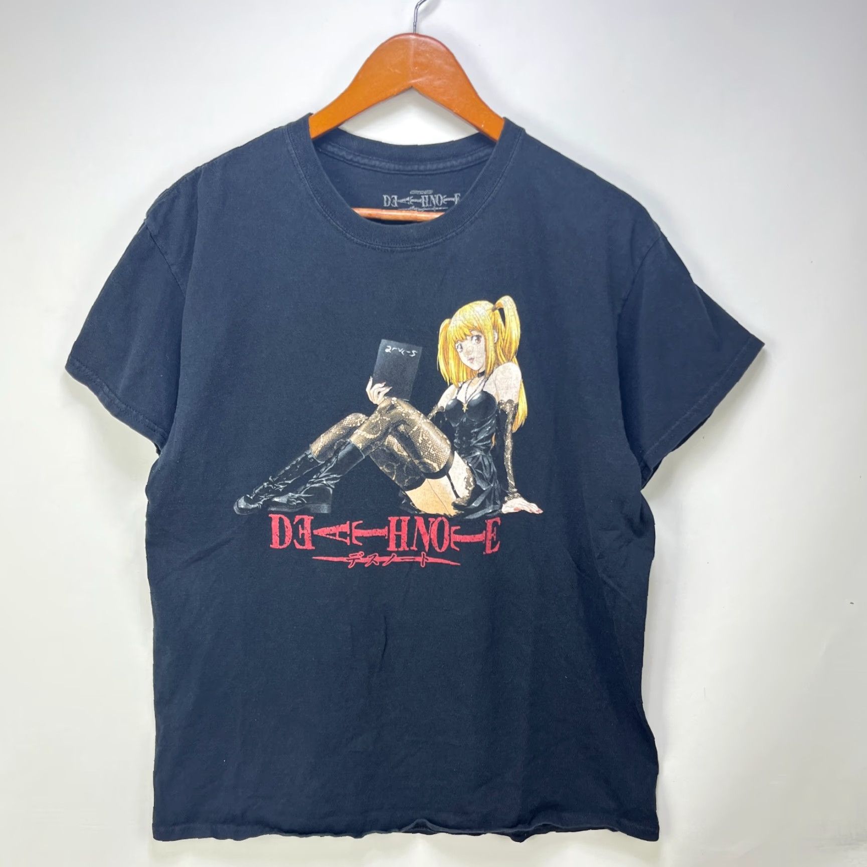 Vintage VINTAGE Death Note Misa Amane Hot Girl Shirt Large Men Black Cotton Logo T-Shirt Short Sleeve Crew Neck 90s? Size US L / EU 52-54 / 3 - 2 Thumbnail