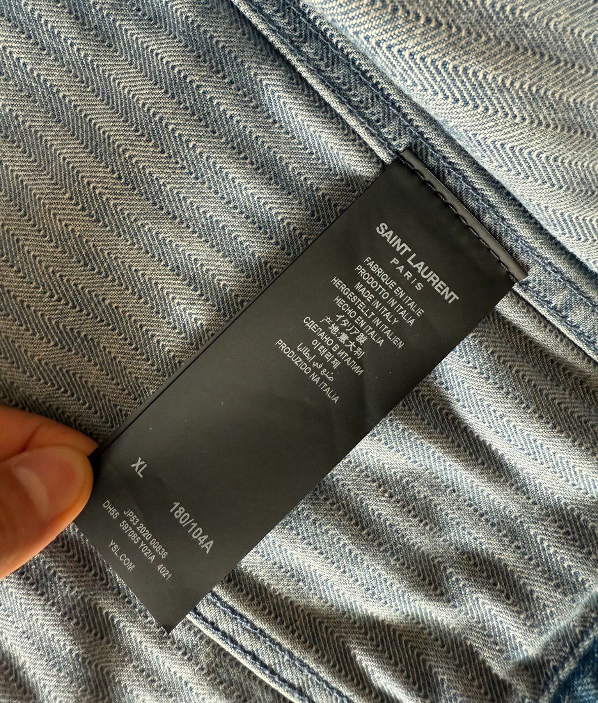 Yves Saint Laurent Saint Laurent Graduated denim jacket 2502-Nextarrow Size US XL / EU 56 / 4 - 4 Thumbnail