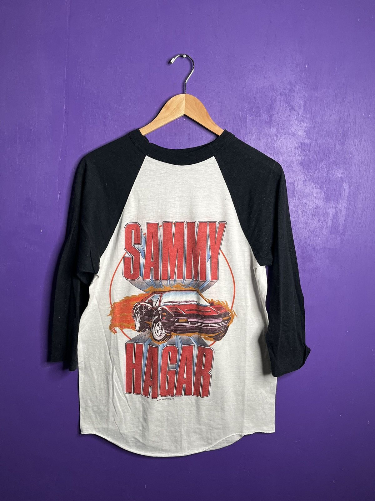 image of Made In USA x Tour Tee Vintage 1984 Sammy Hagar I Can’T Drive Tour T-Shirt in White (Size Large)