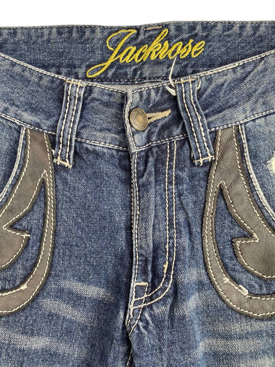 JACKROSE 2000’s Y2K Jackrose Distressed Repaired Flared Denim Size US 30 / EU 46 - 5 Thumbnail