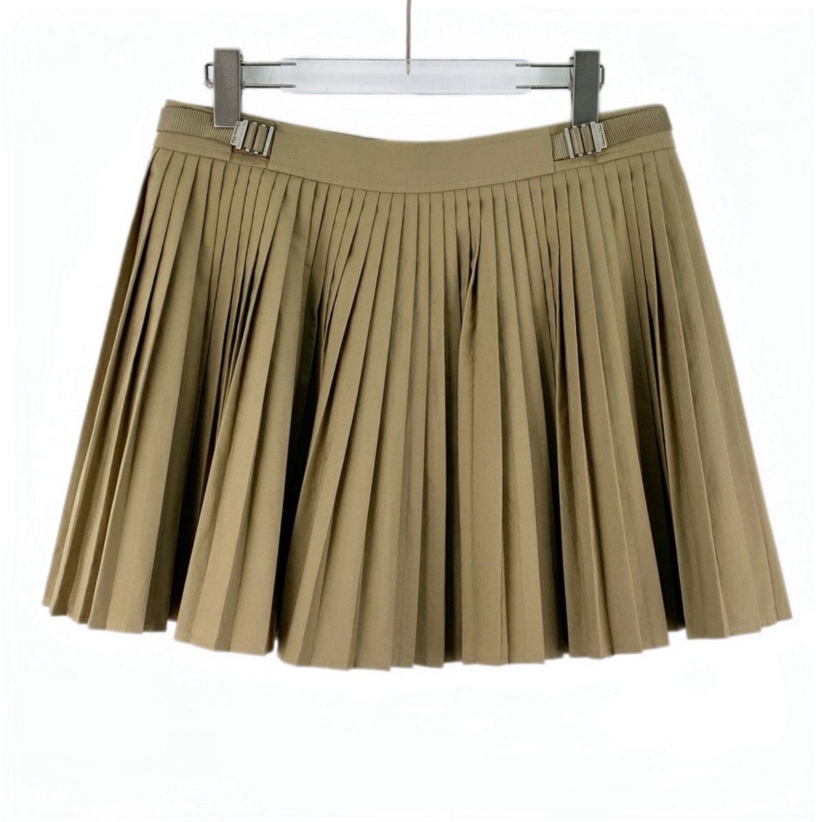 Dior Dior Khaki Pleated Mini Skirt K26WX Size 28" / US 6 / IT 42 - 2 Thumbnail