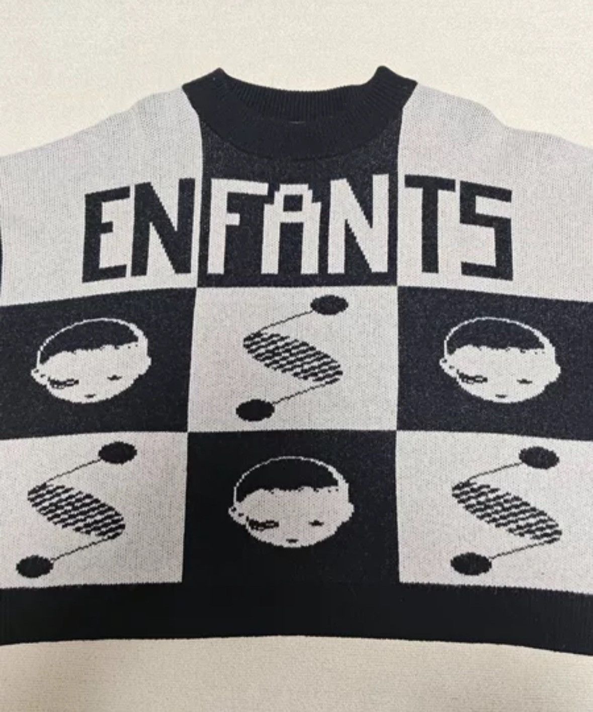 Enfants Riches Deprimes Enfants Riches Deporimes Black and White Wool Sweater Size US L / EU 52-54 / 3 - 3 Thumbnail