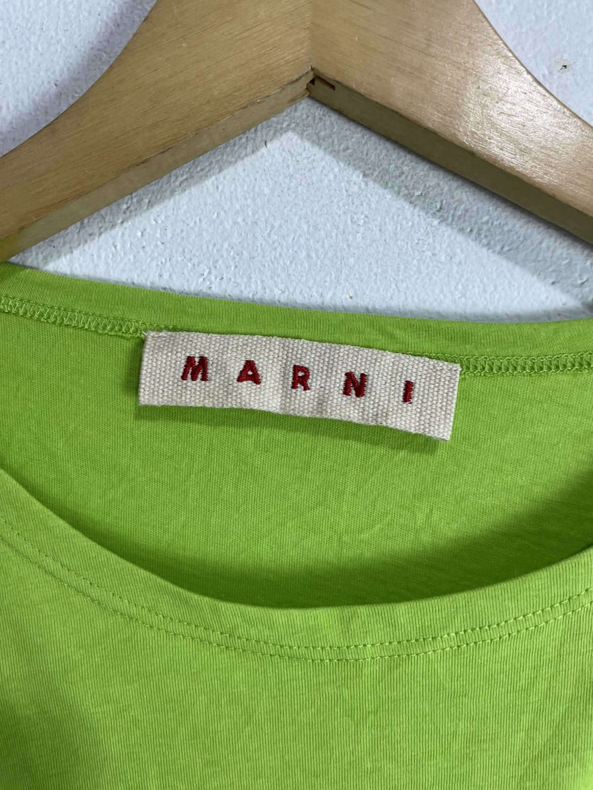 Marni Marni cropped Oversized logo green longsleeve Size L / US 10 / IT 46 - 3 Thumbnail