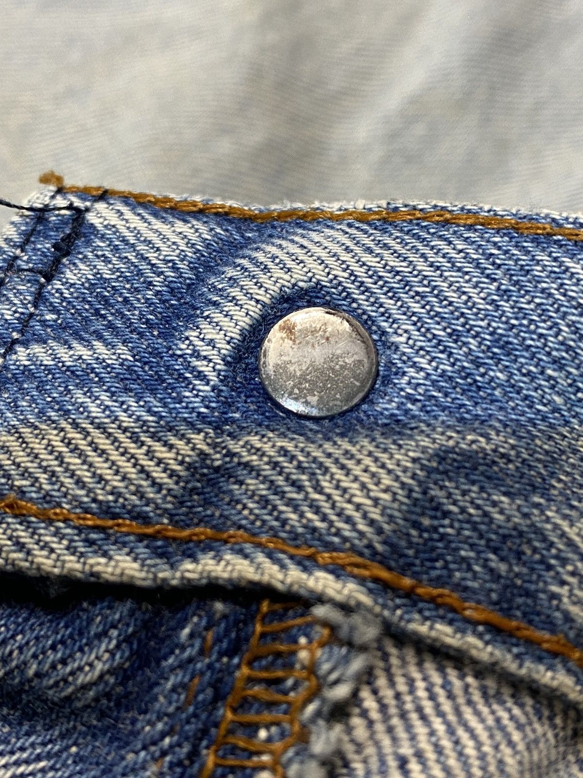 Levi's × Vintage 60's Levis Destroyed Washed Blue Rindem Jeans Size US 30 / EU 46 - 21 Thumbnail