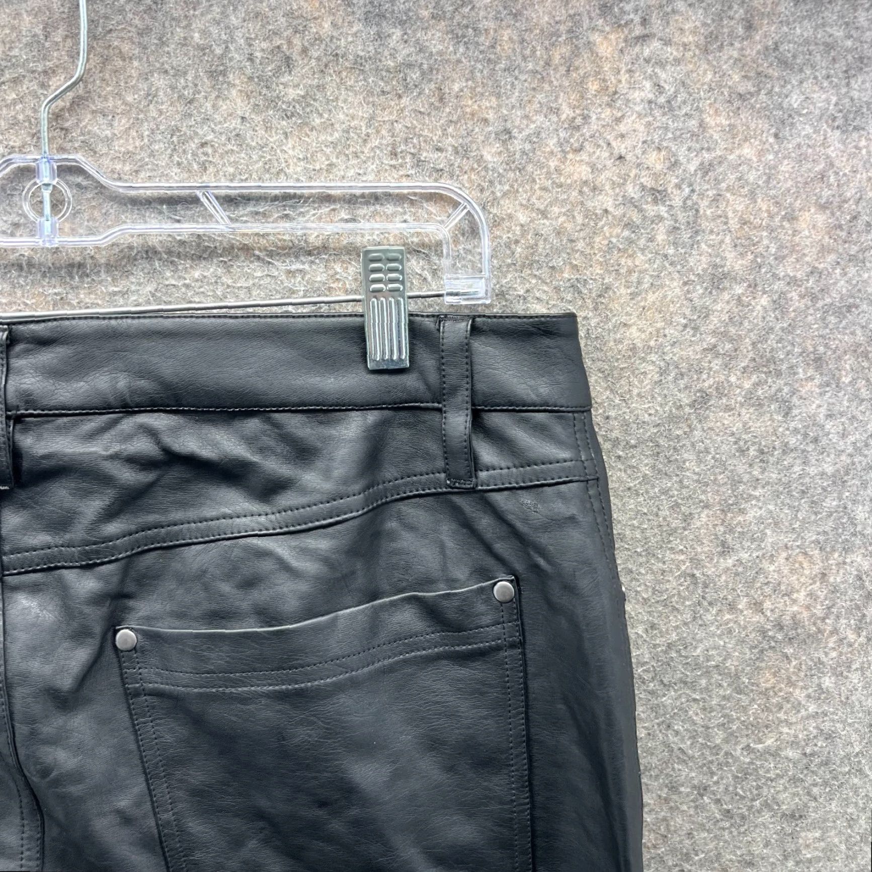 Trippen VINTAGE Tripp NYC Pants Men 34 Black Faux Leather Punk Goth Slim Rock Daang Goodman Y2K Size US 34 / EU 50 - 5 Thumbnail