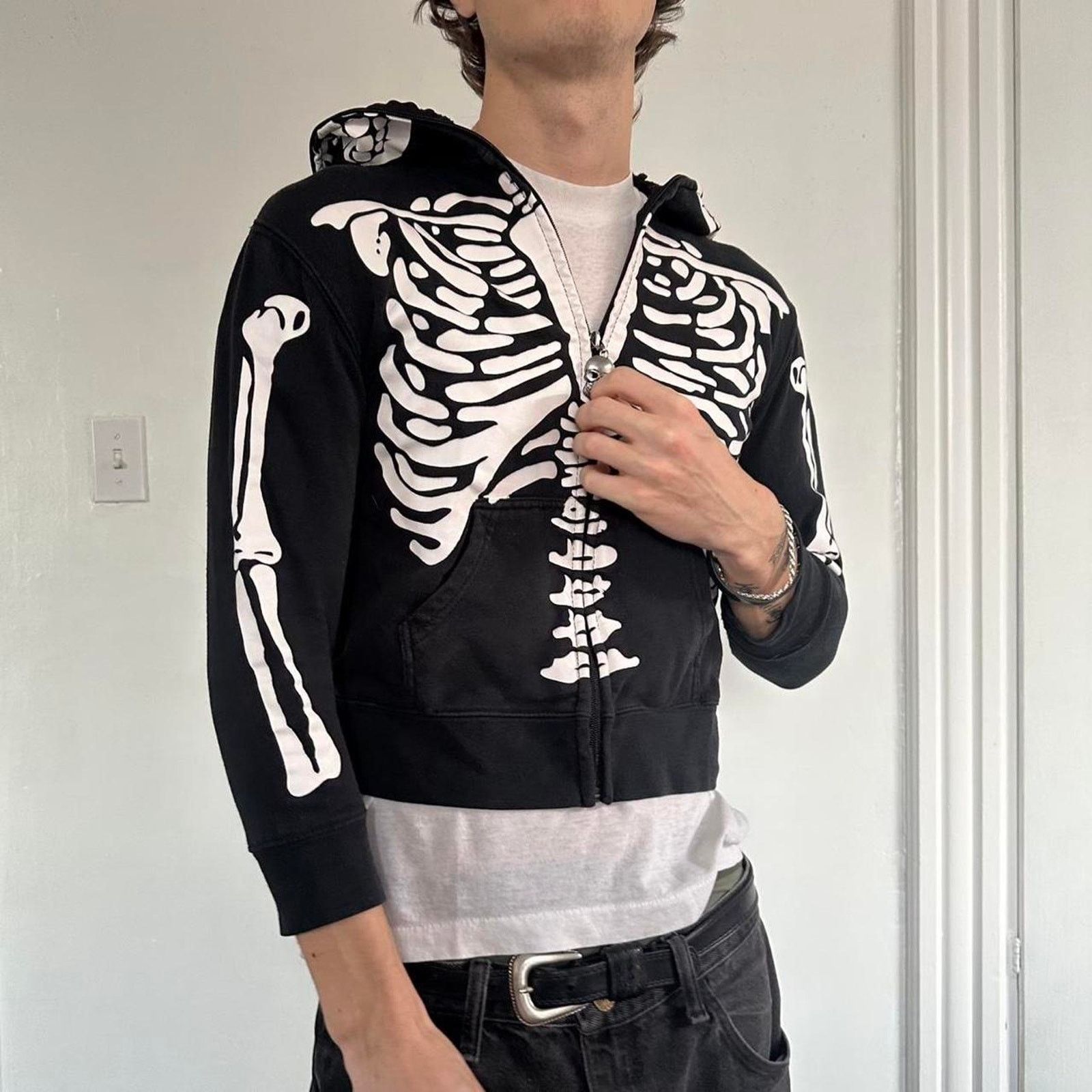 Vintage Vintage Y2K Skull Youth Six Flags Zip Hoodie Sweatshirt Size US XXS / EU 40 - 6 Thumbnail