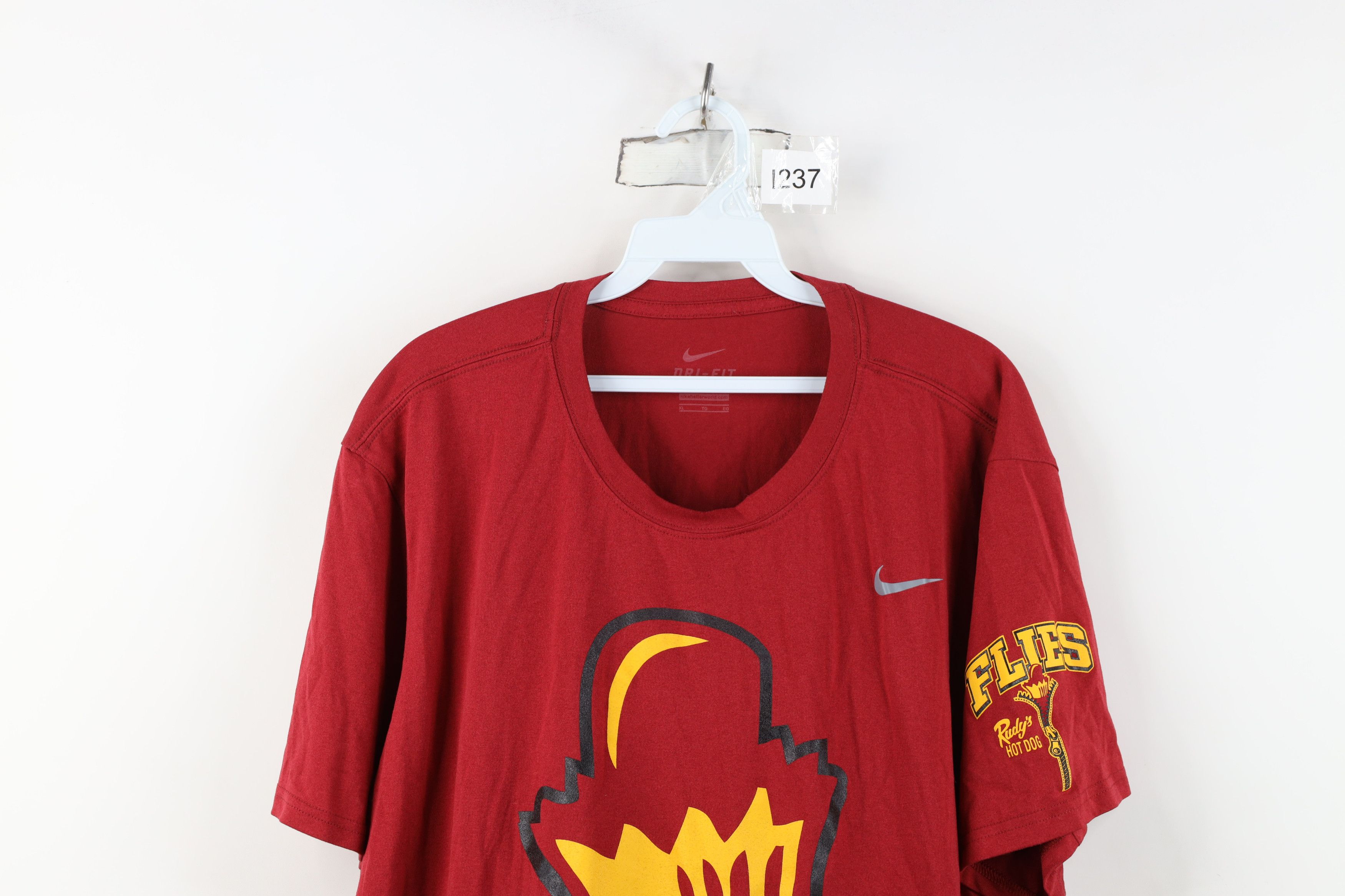 Nike Nike Flies Rudys Hot Dog Toledo Short Sleeve T-Shirt Red Size US XL / EU 56 / 4 - 2 Thumbnail