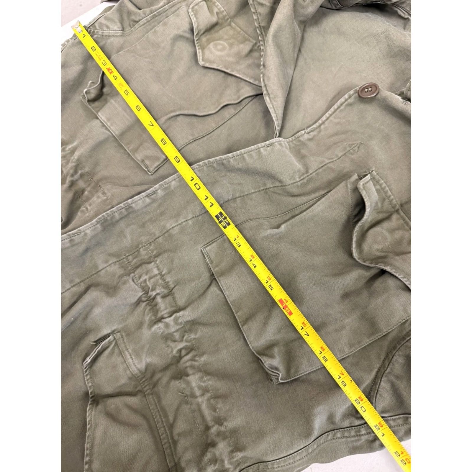 Olive VINTAGE US Army M-1943 M43 Field Jacket Coat 36R Olive Green USGI WW2 Military Jacket Mens Size US XXS / EU 40 - 3 Thumbnail